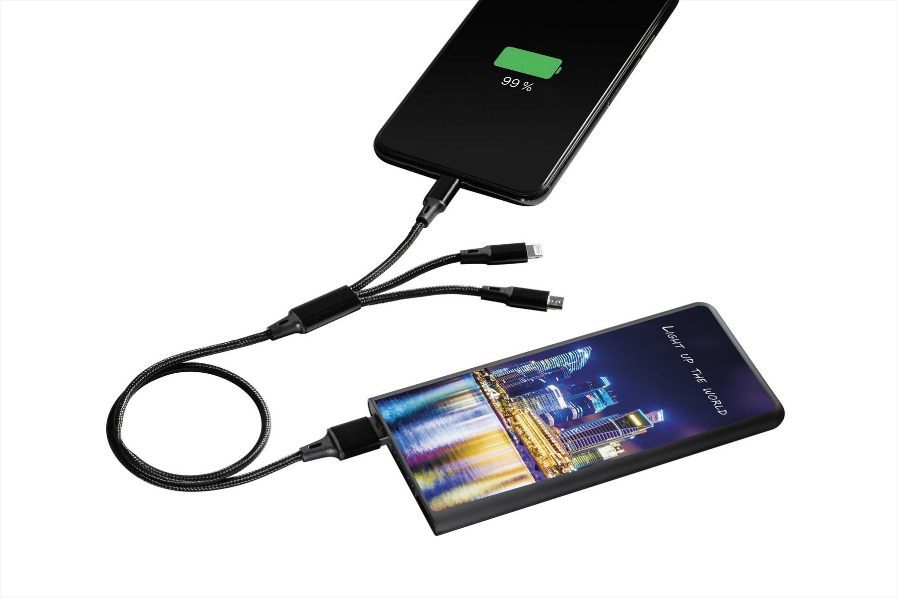 Picture of SCX Innovative Design™ Full-Color Illuminated Power Bank Slim 5000 mAh