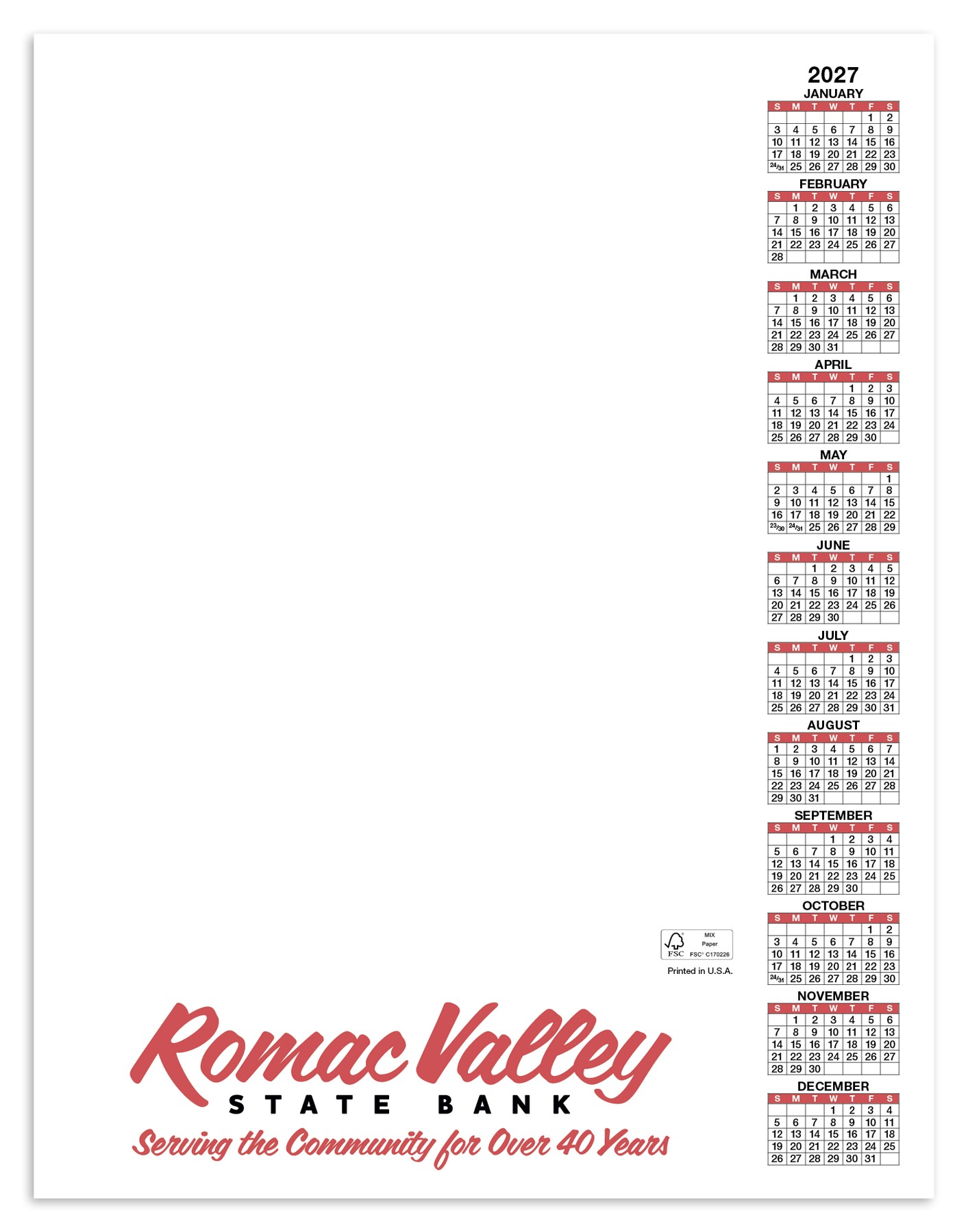 Picture of Skinner & Kennedy® Scratch Pad Calendar