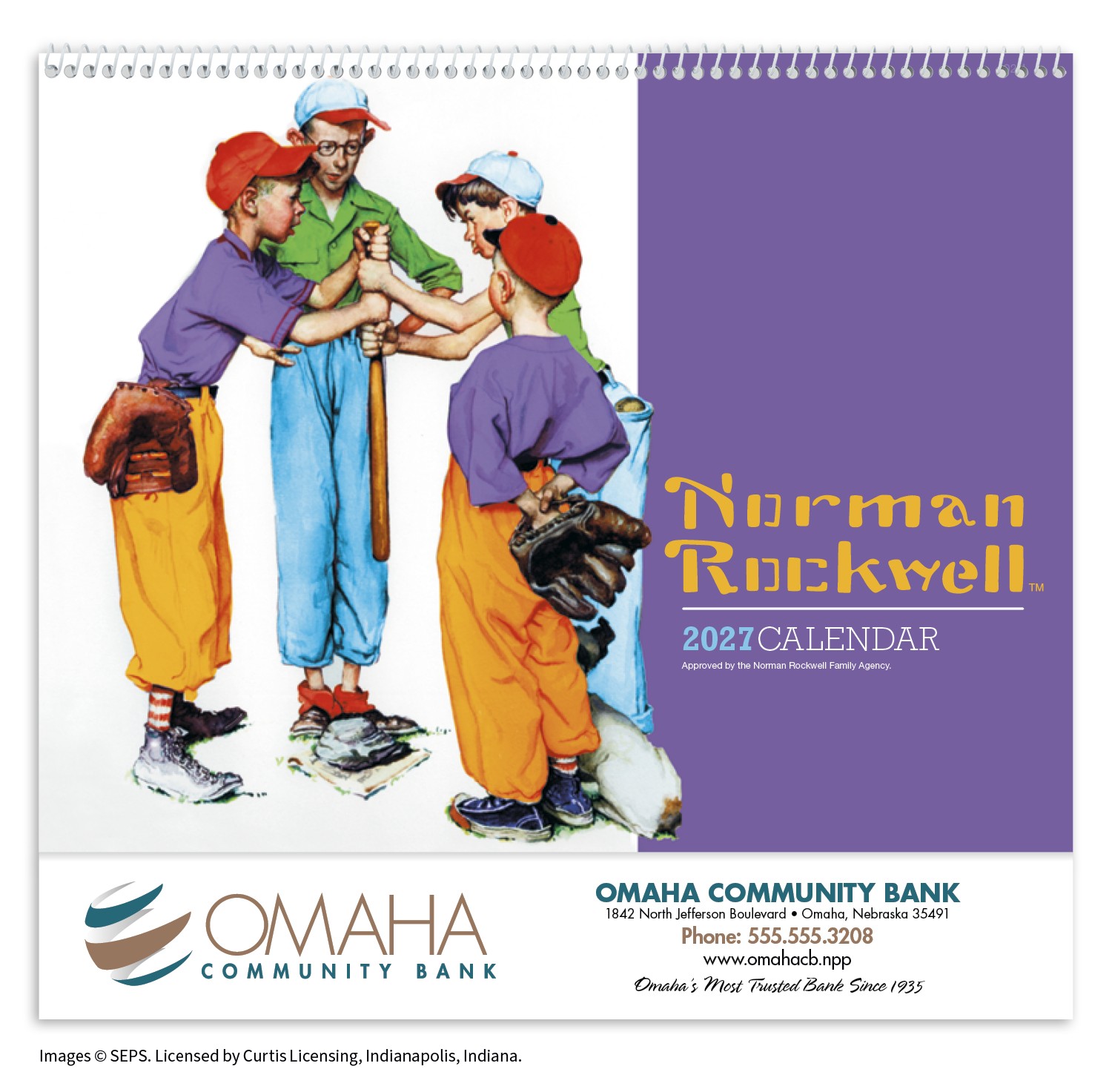 Picture of HotLine® Products Norman Rockwell Appointment Calendar - Spiral