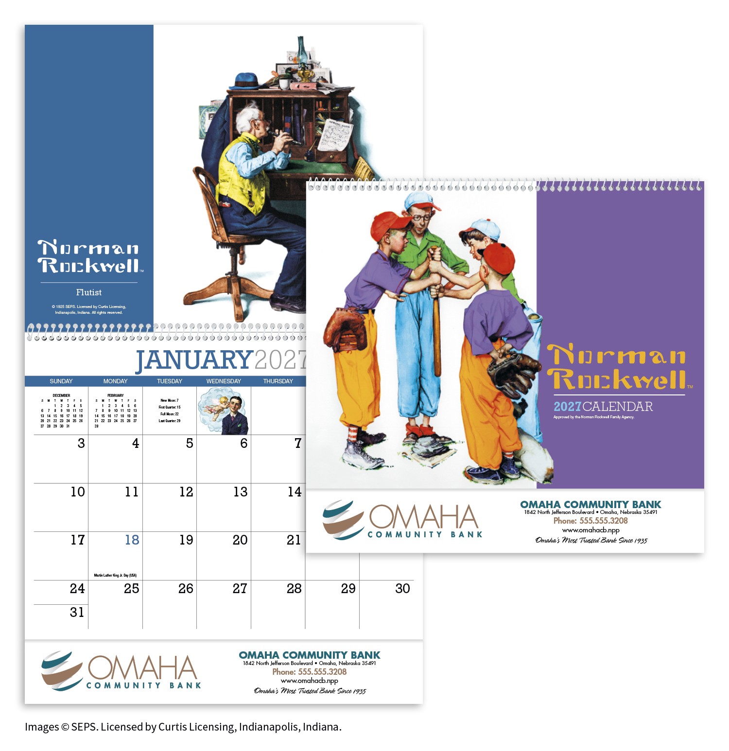 Picture of HotLine® Products Norman Rockwell Appointment Calendar - Spiral