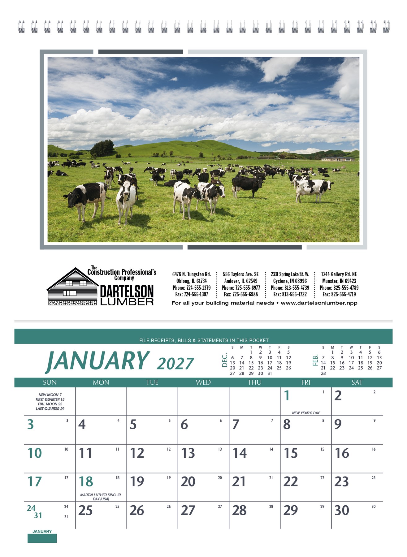 Picture of Triumph® Calendars Farm Pocket Calendar