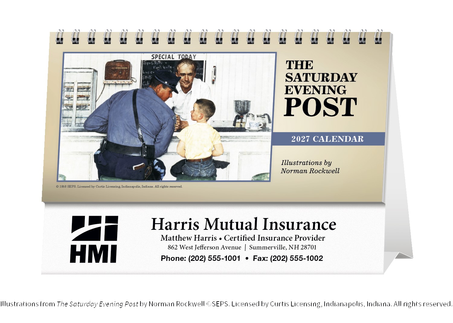 Picture of Triumph® Calendars The Saturday Evening Post Illustrations by Norman Rockwell Desk Calendar