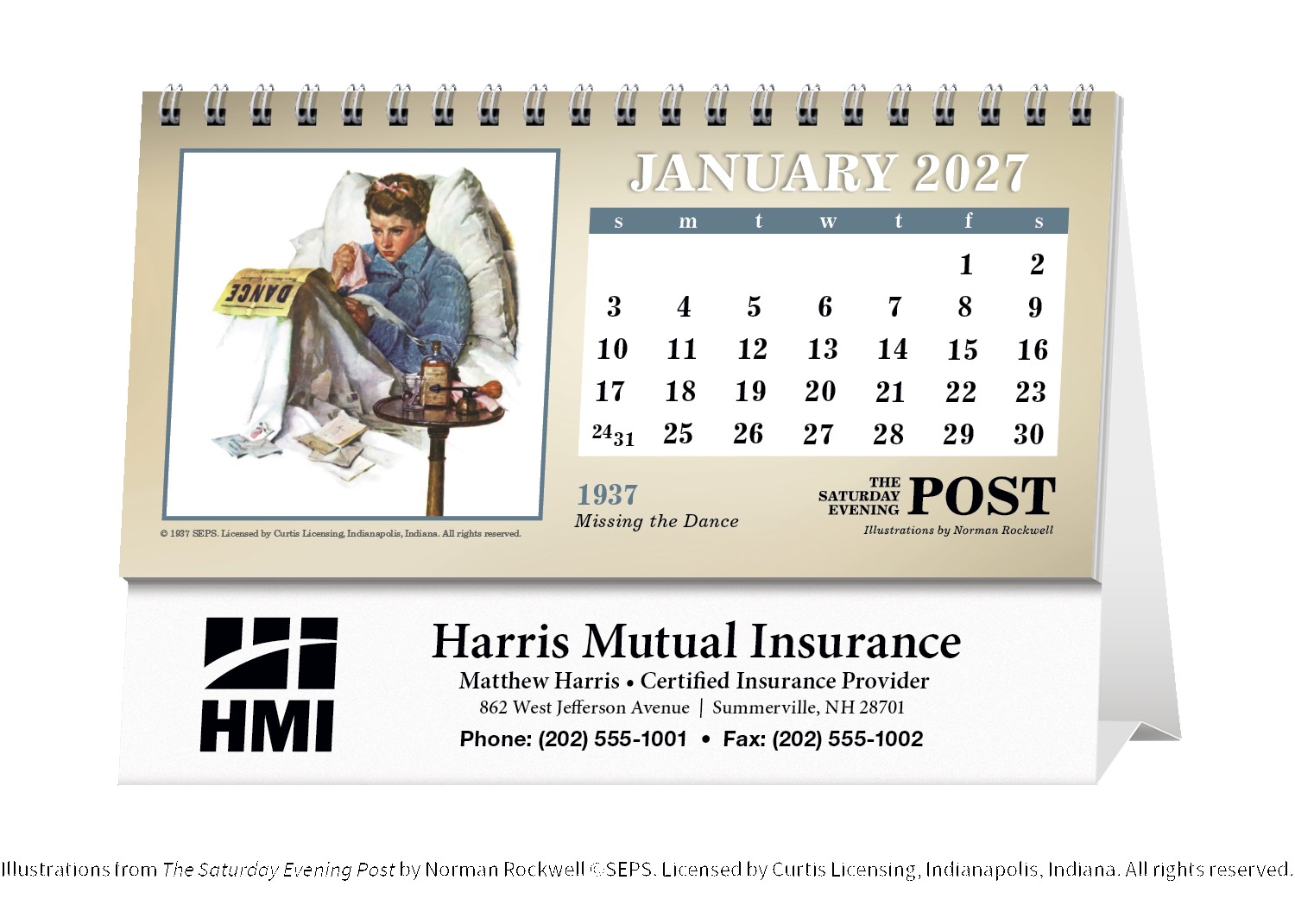 Picture of Triumph® Calendars The Saturday Evening Post Illustrations by Norman Rockwell Desk Calendar