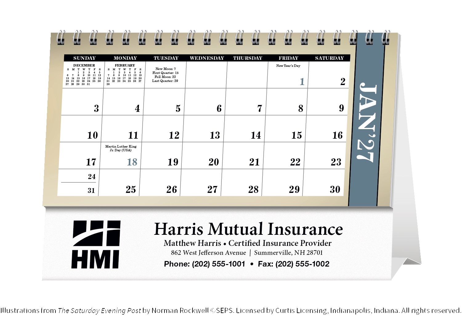 Picture of Triumph® Calendars The Saturday Evening Post Illustrations by Norman Rockwell Desk Calendar