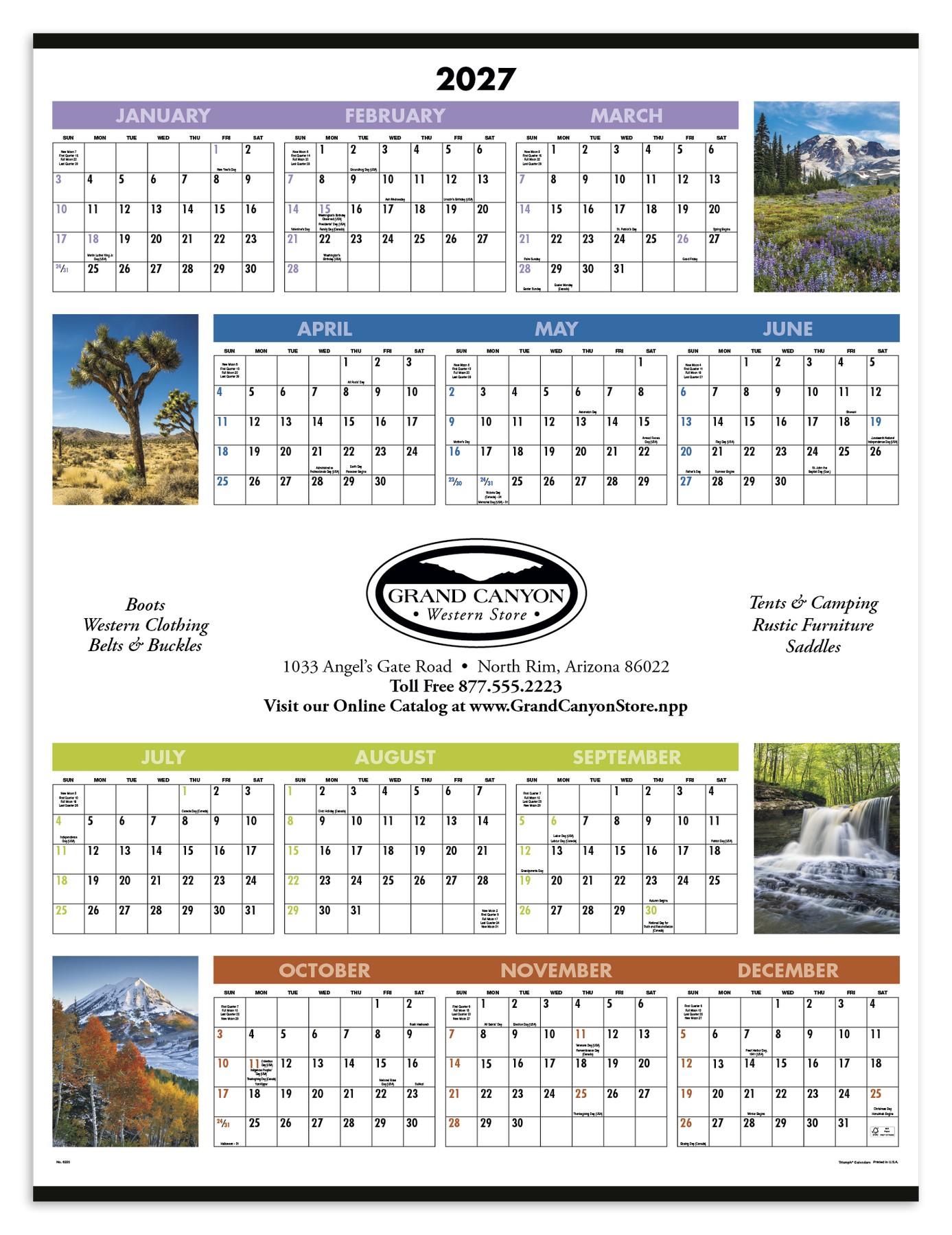 Picture of Triumph® Calendars Scenic Span-A-Year Calendar