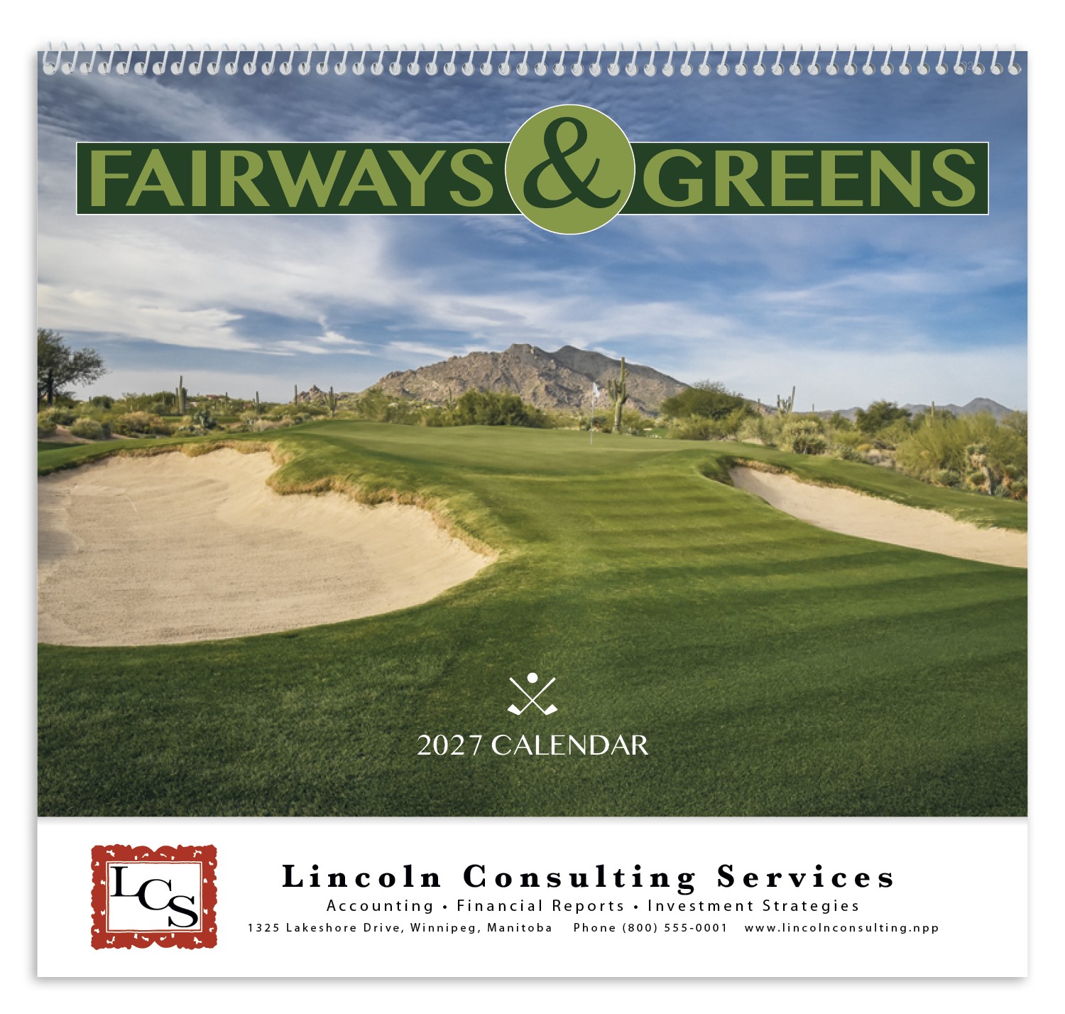 Picture of Good Value™ Fairways & Greens - Spiral Calendar
