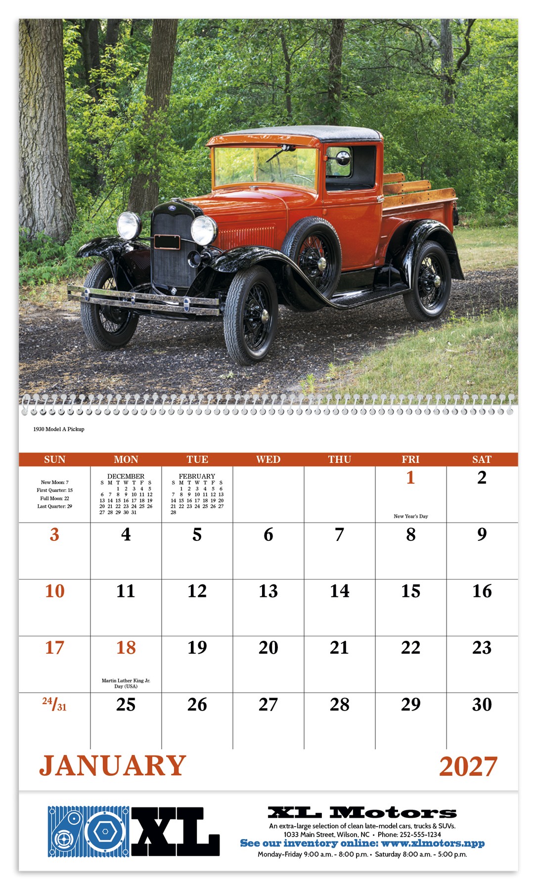 Picture of Good Value™ Treasured Trucks - Spiral Calendar