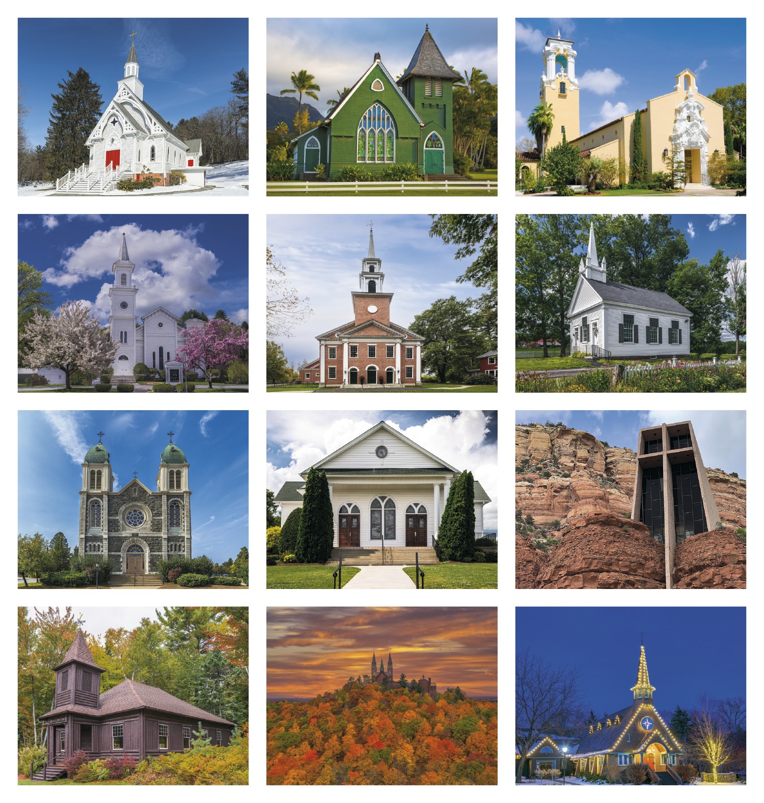 Picture of Good Value™ Scenic Churches - Stapled Calendar