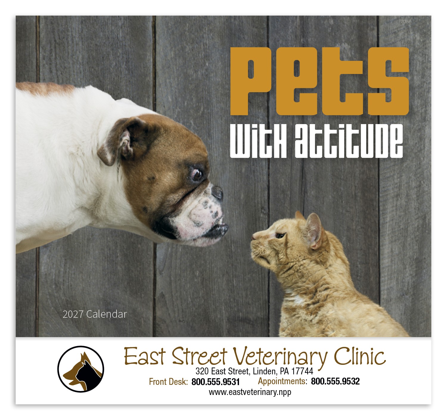 Picture of Good Value™ Pets with Attitude - Stapled Calendar