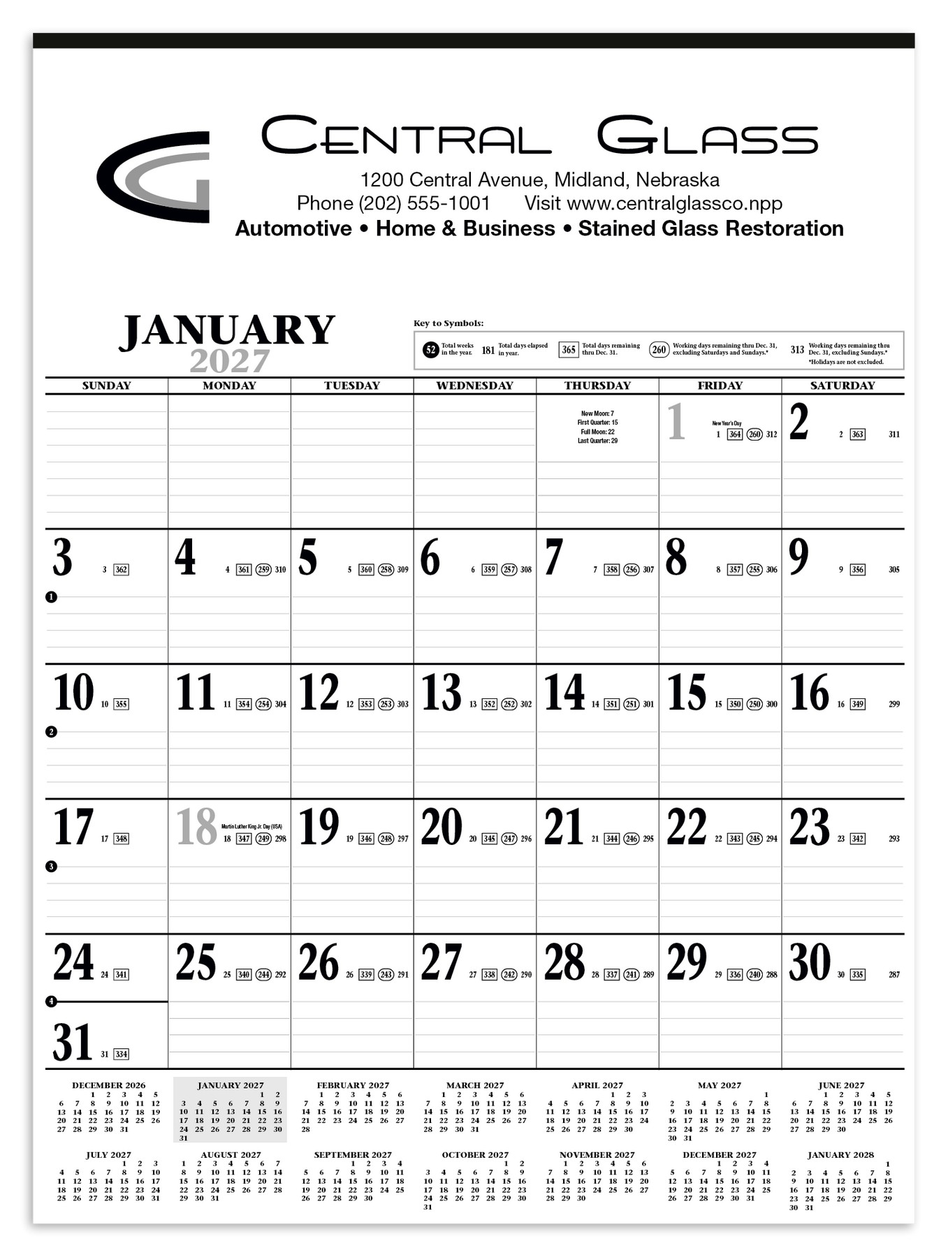 Picture of HotLine® Products Large Contractor Calendar