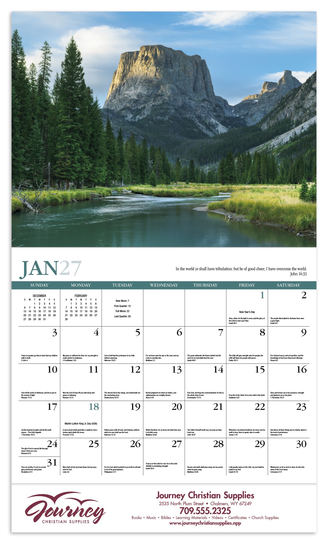 Picture of HotLine® Products Reflections (Non-Denominational) Appointment Calendar - Stapled