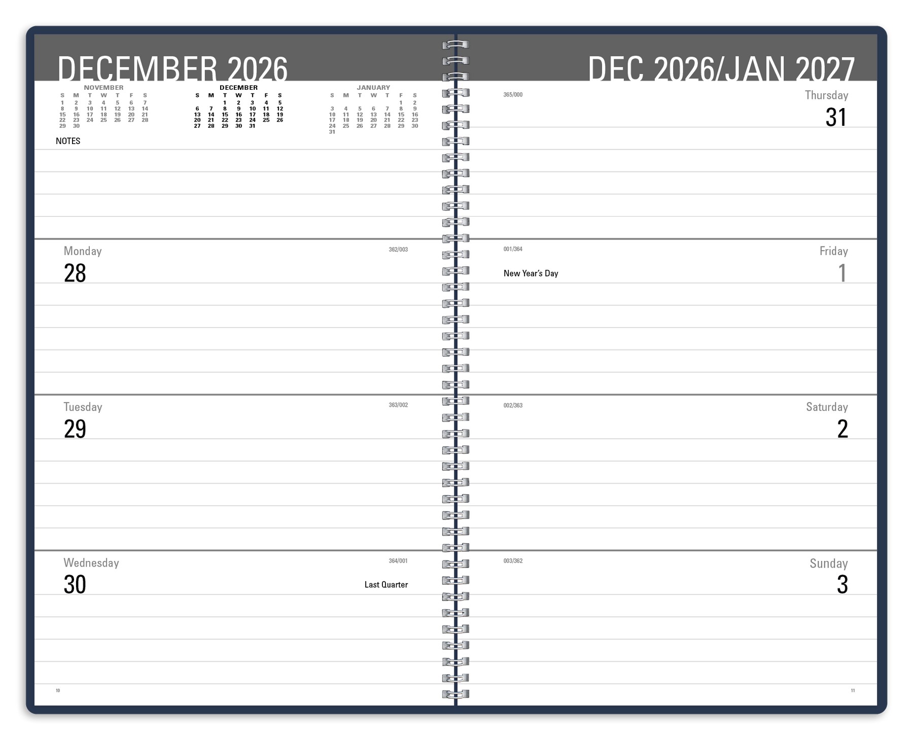 Picture of Triumph® Calendars Classic Weekly Desk Planner