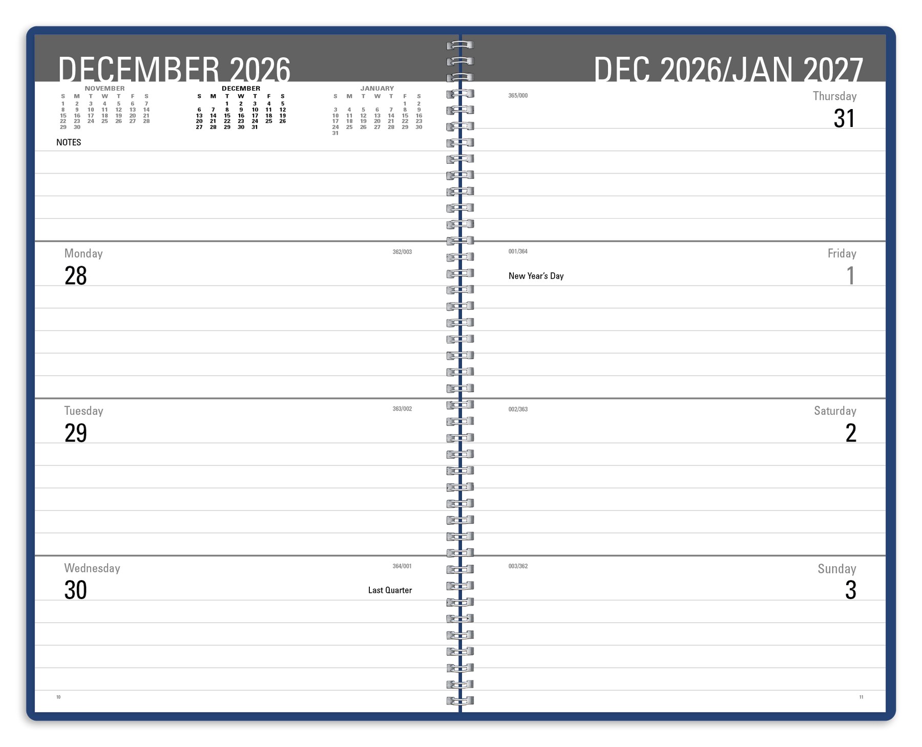 Picture of Triumph® Calendars Classic Weekly Desk Planner