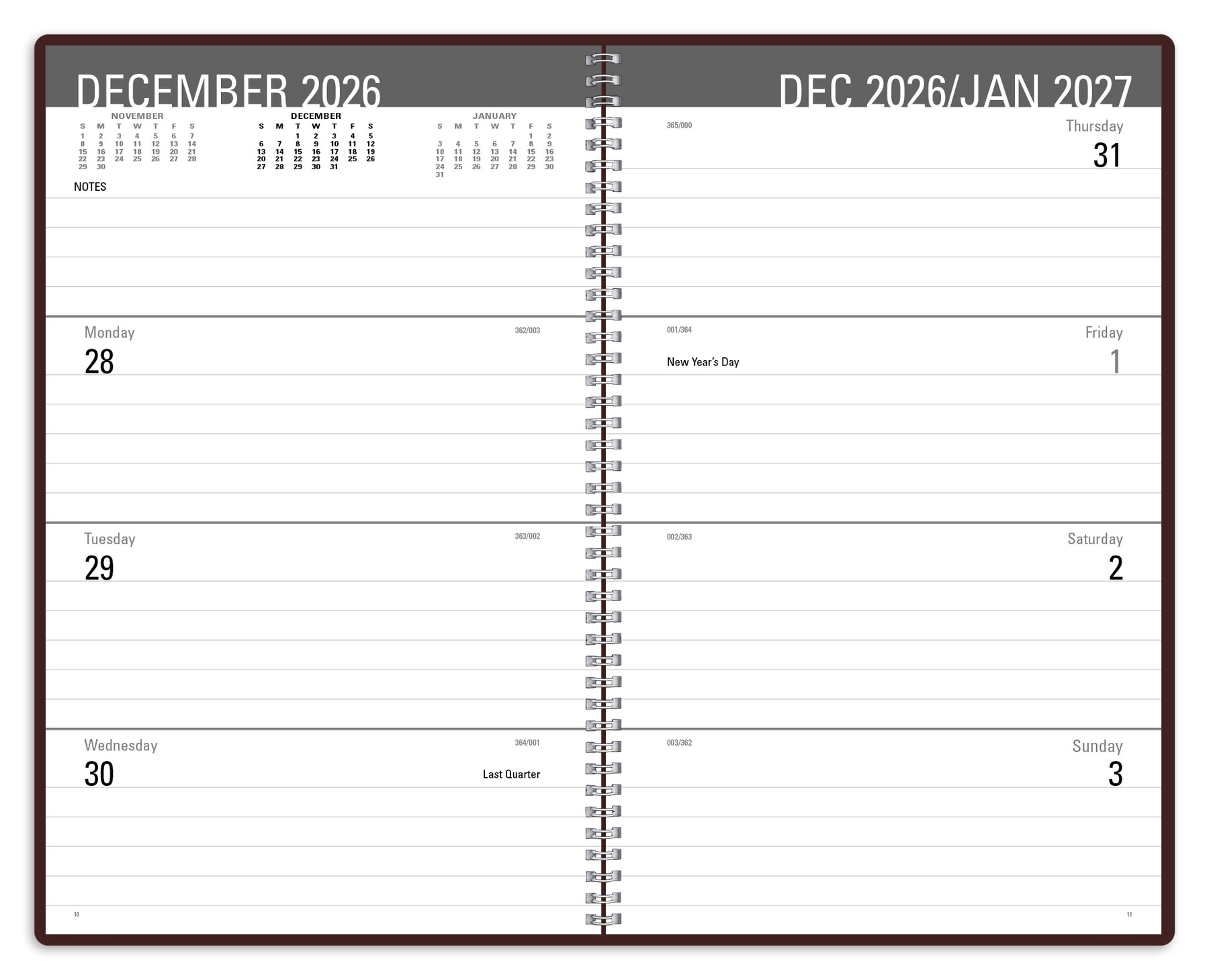 Picture of Triumph® Calendars Classic Weekly Desk Planner