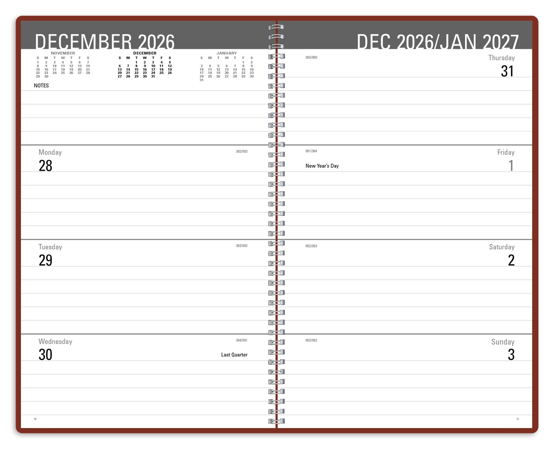 Picture of Triumph® Calendars Classic Weekly Desk Planner