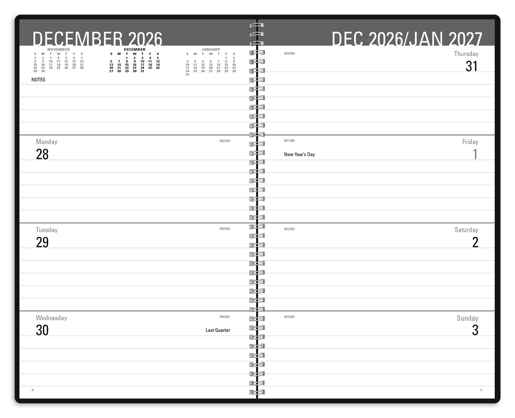 Picture of Triumph® Calendars Classic Weekly Desk Planner