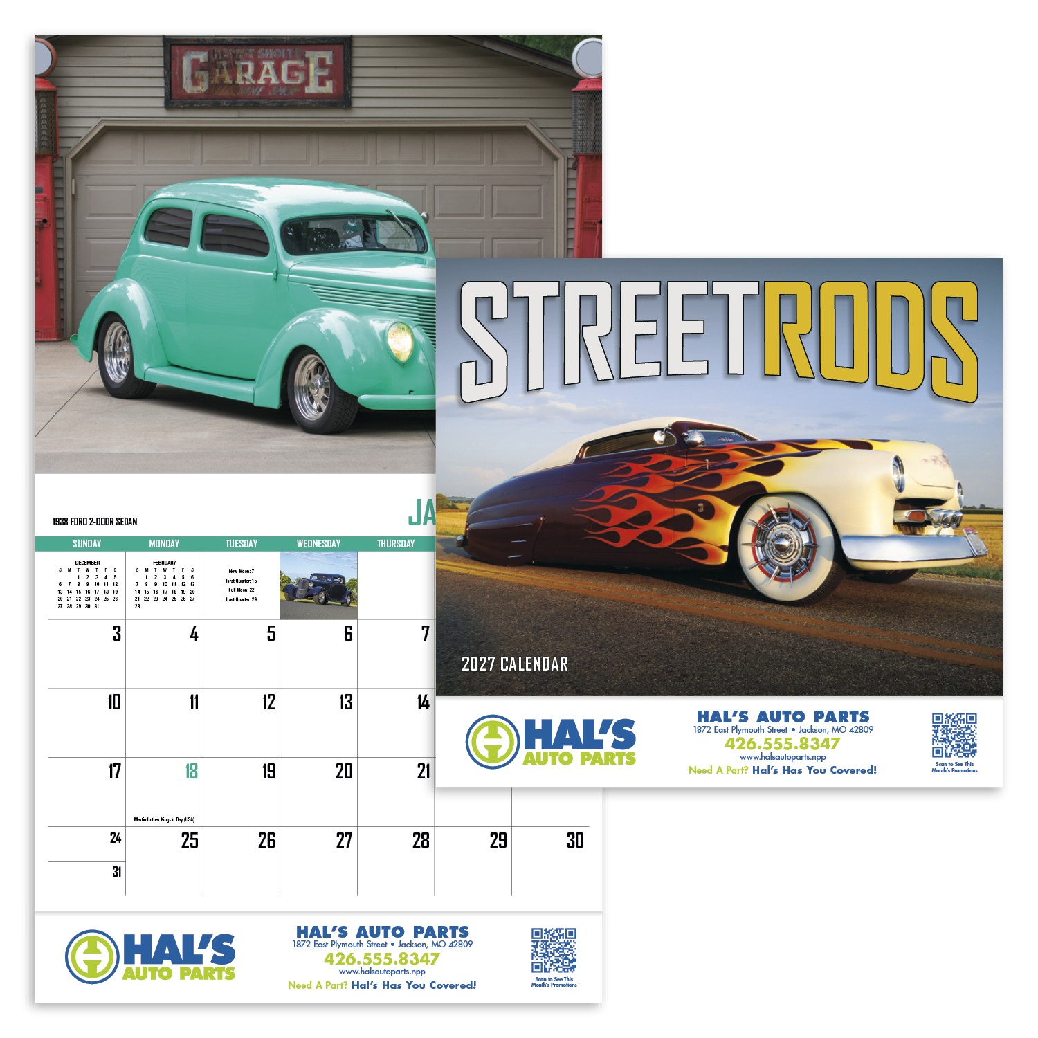 Picture of HotLine® Products Street Rod Fever Appointment Calendar - Stapled