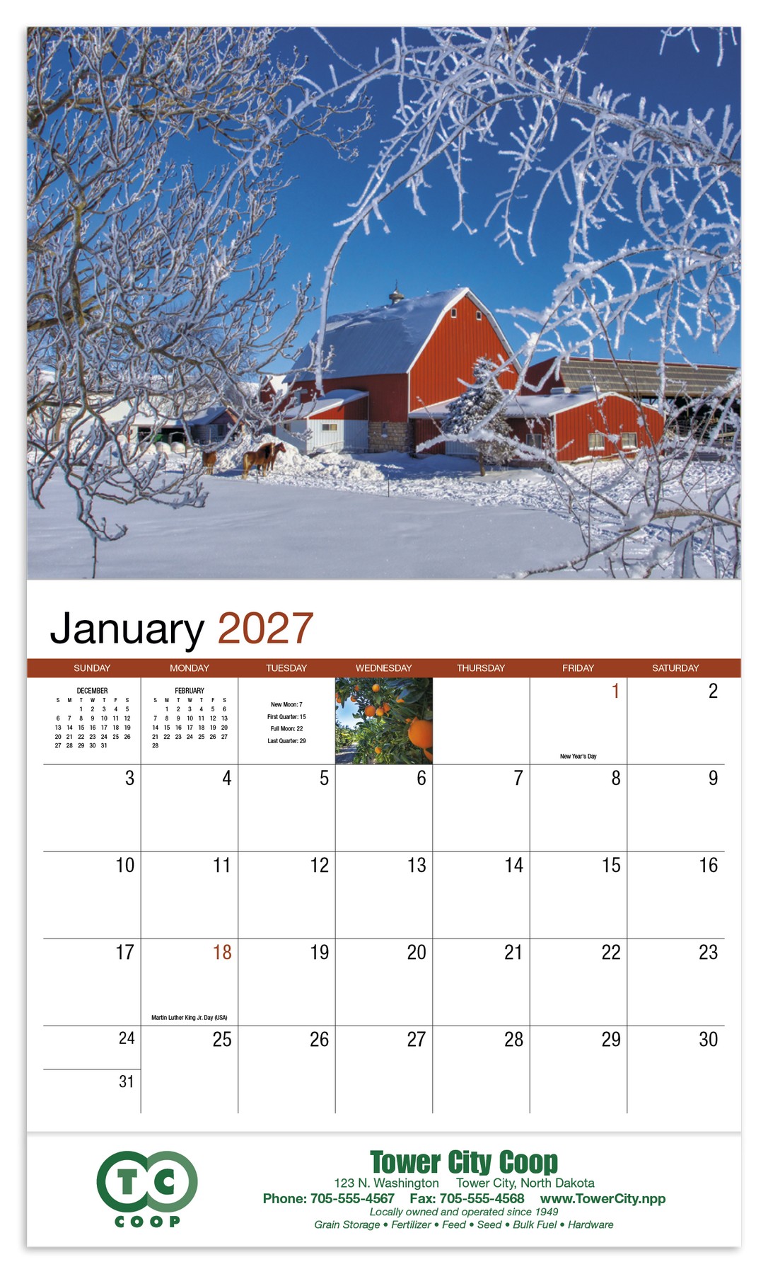 Picture of HotLine® Products America's Bounty Appointment Calendar - Stapled