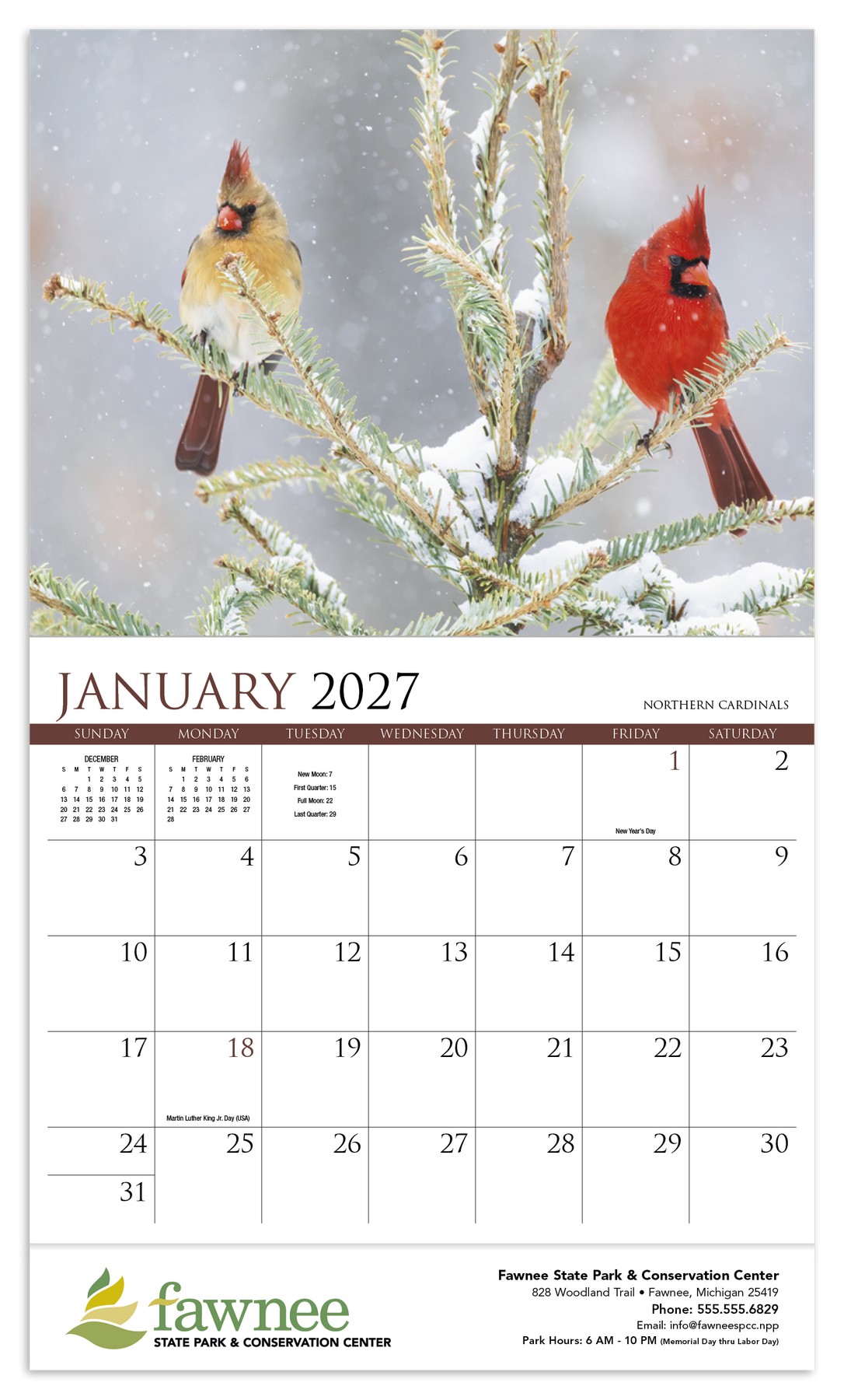 Picture of HotLine® Products Songbirds Appointment Calendar - Stapled