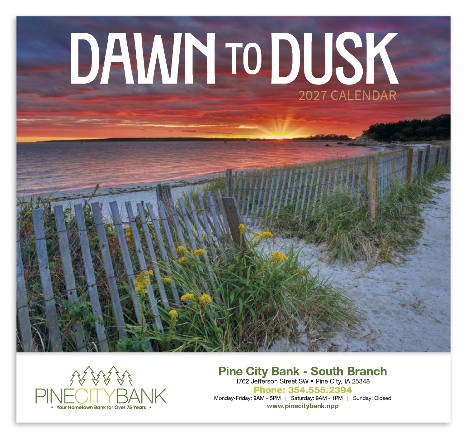 Picture of HotLine® Products Dawn to Dusk Appointment Calendar - Stapled