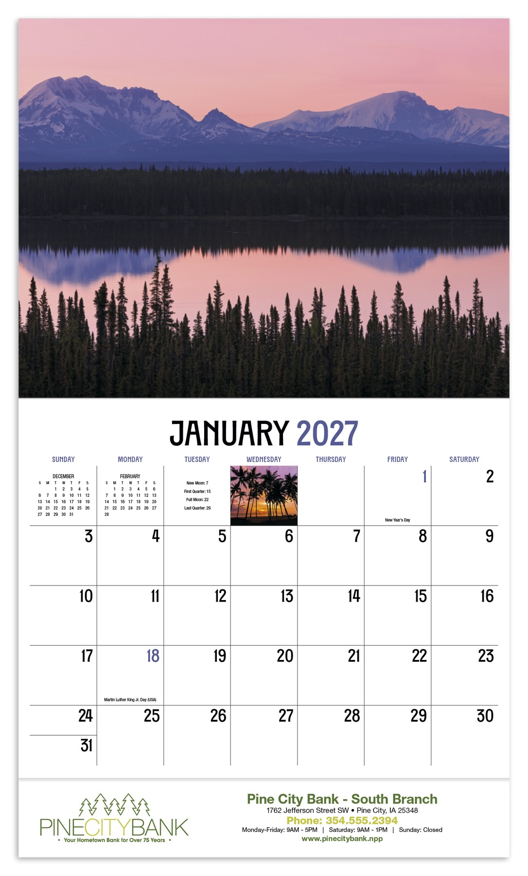 Picture of HotLine® Products Dawn to Dusk Appointment Calendar - Stapled