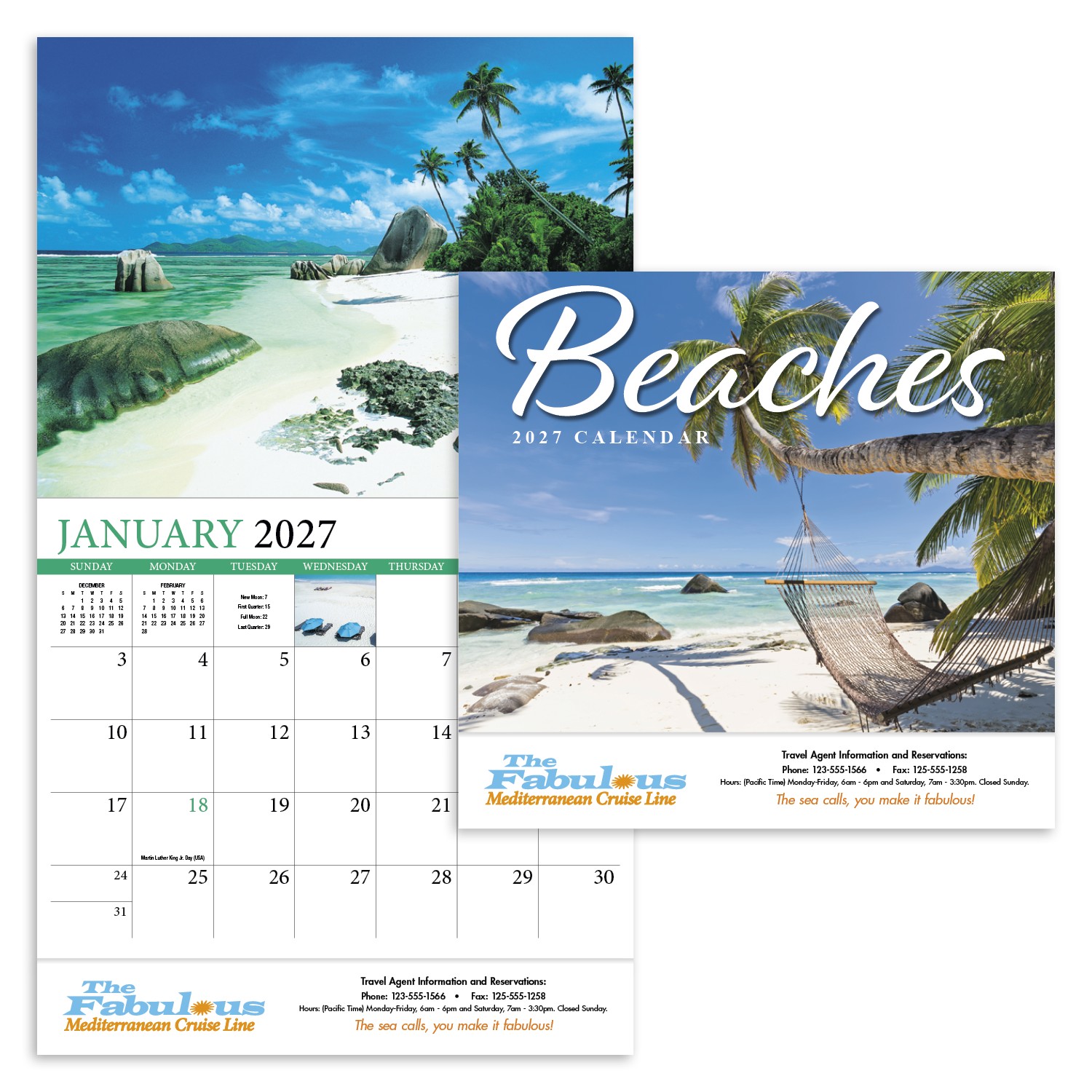 Picture of HotLine® Products Beaches Appointment Calendar - Stapled