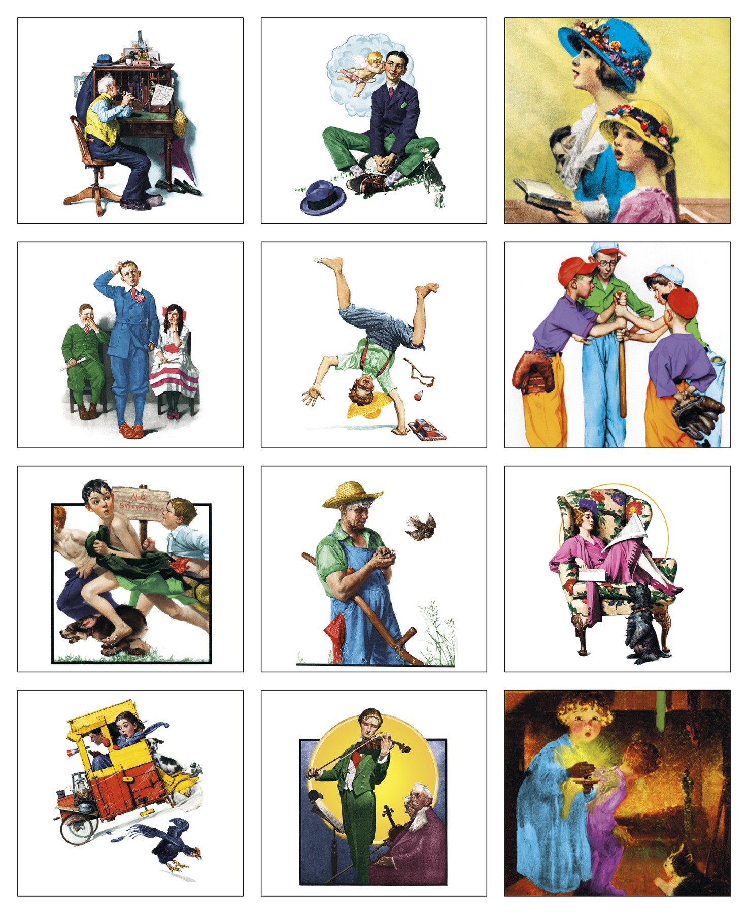 Picture of HotLine® Products Norman Rockwell Mini Calendar