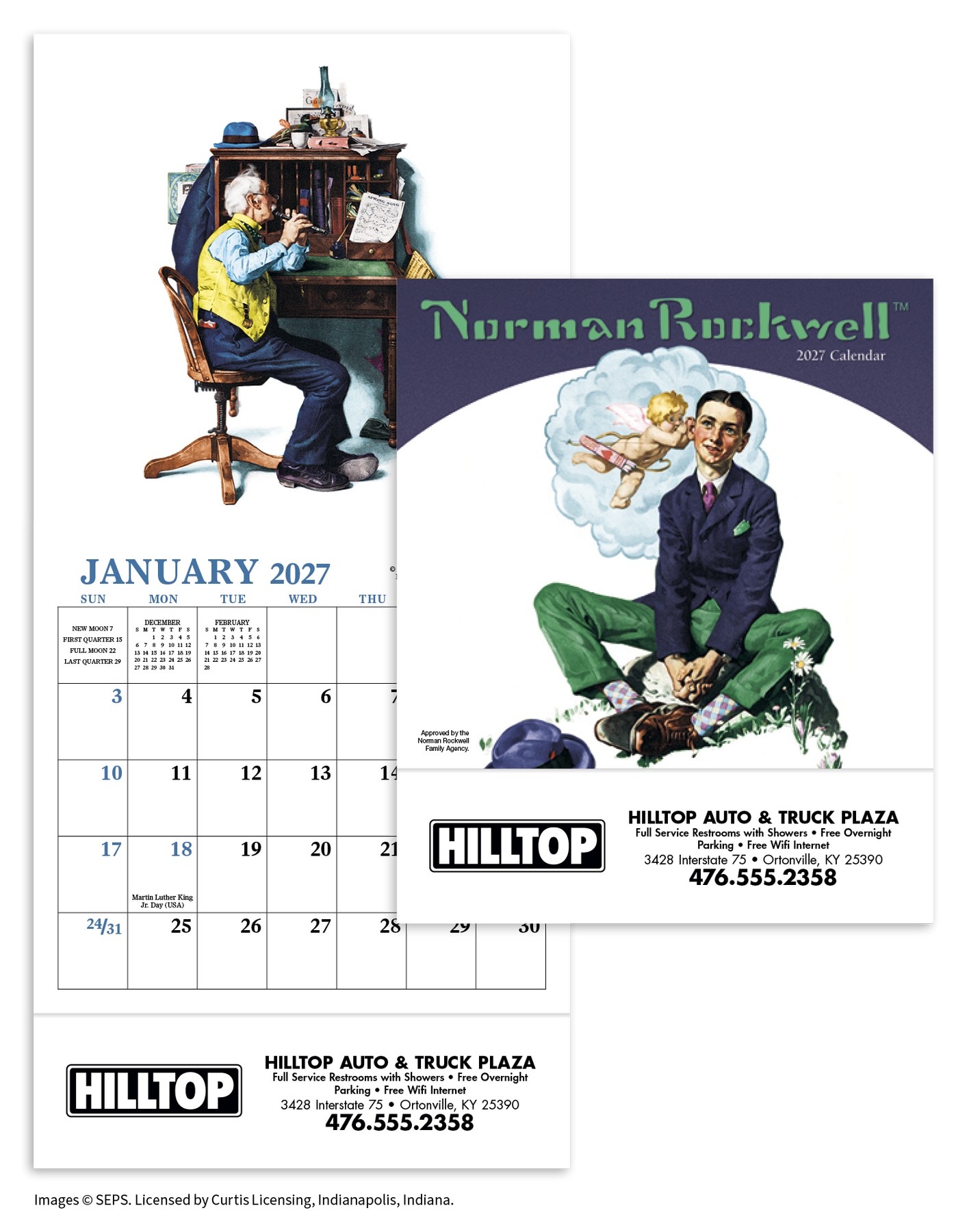 Picture of HotLine® Products Norman Rockwell Mini Calendar