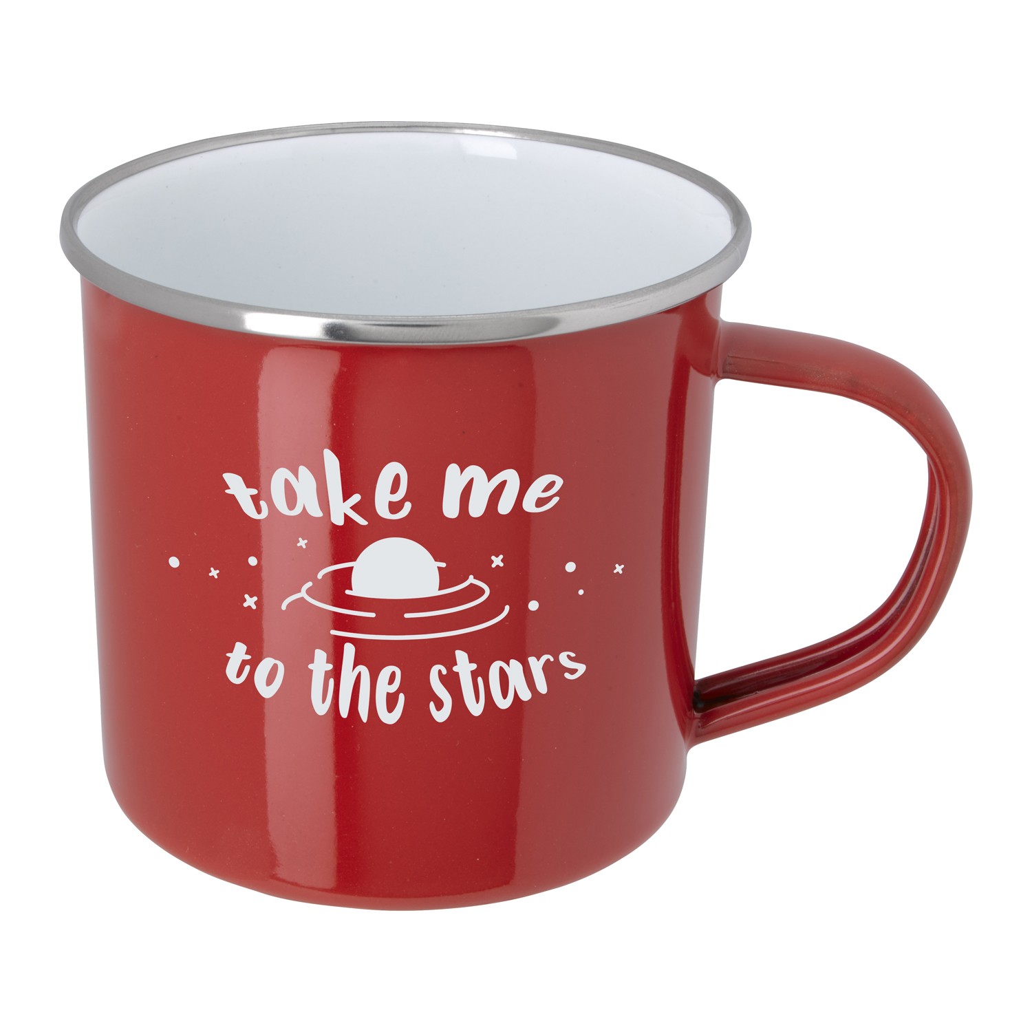Picture of 11.8 oz. Enamel Mug with Stainless Steel Rim with Steel Coating