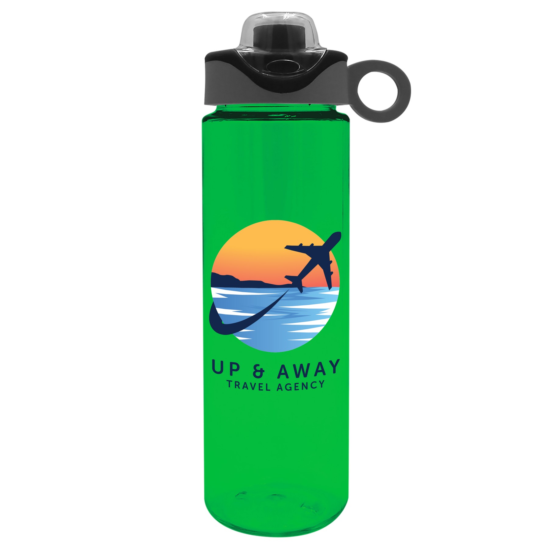 Picture of Garyline® Freedom Tritan® Renew Bottle with Two-Tone Drink-Thru Lid with Silicone Loop - 28 oz.
