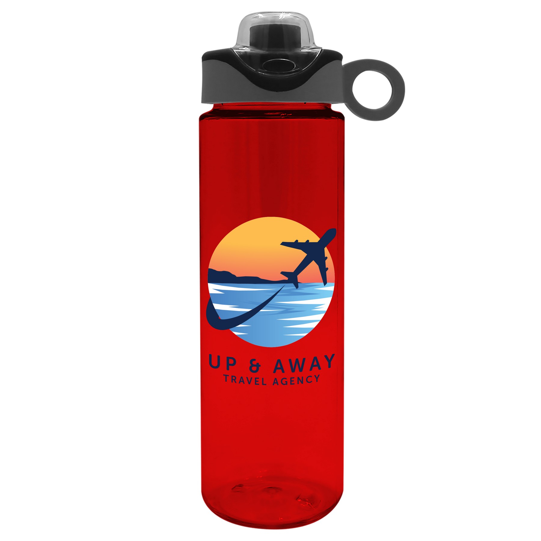 Picture of Garyline® Freedom Tritan® Renew Bottle with Two-Tone Drink-Thru Lid with Silicone Loop - 28 oz.