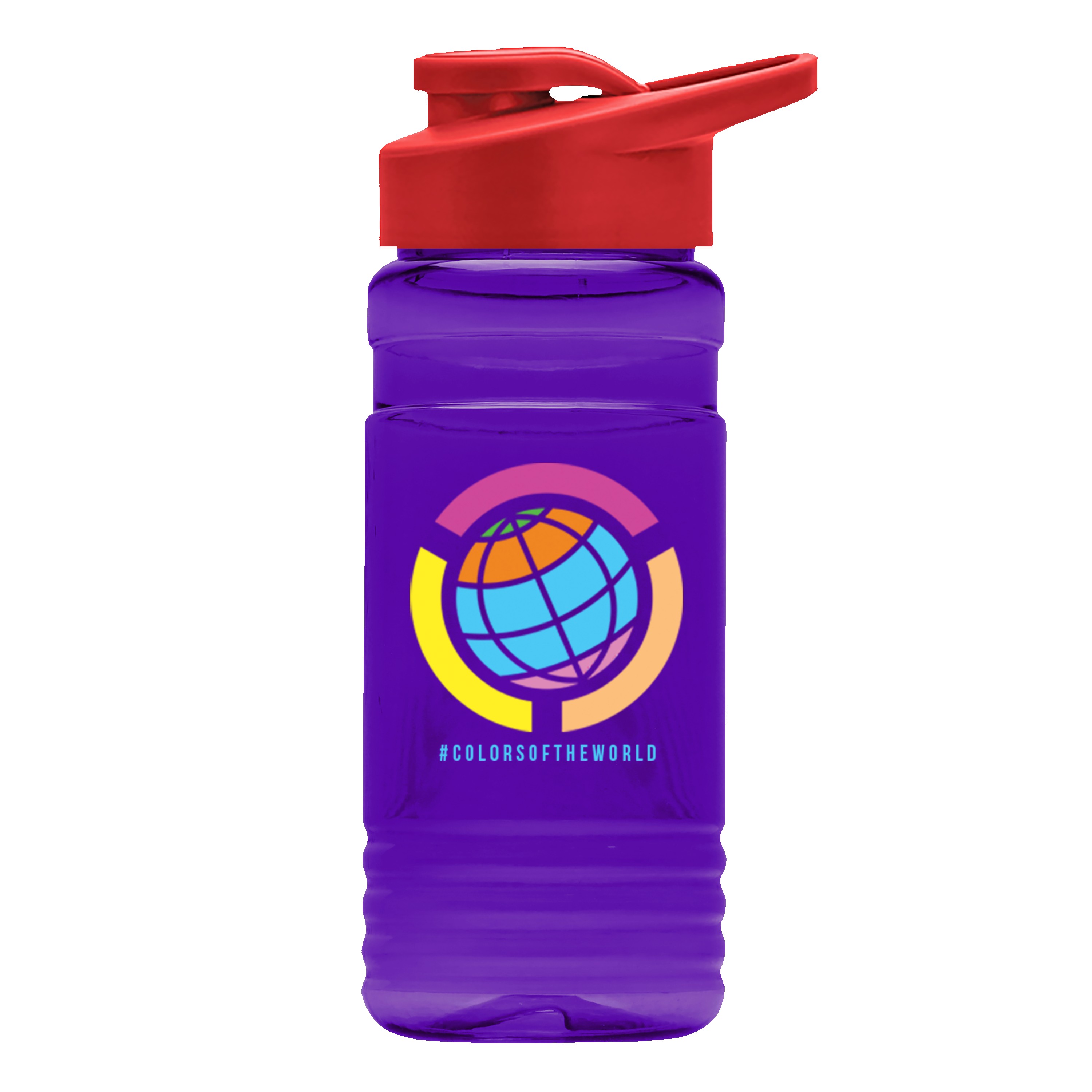 Picture of Garyline® RPET Bottle with Drink-Thru Lid - 20 oz.