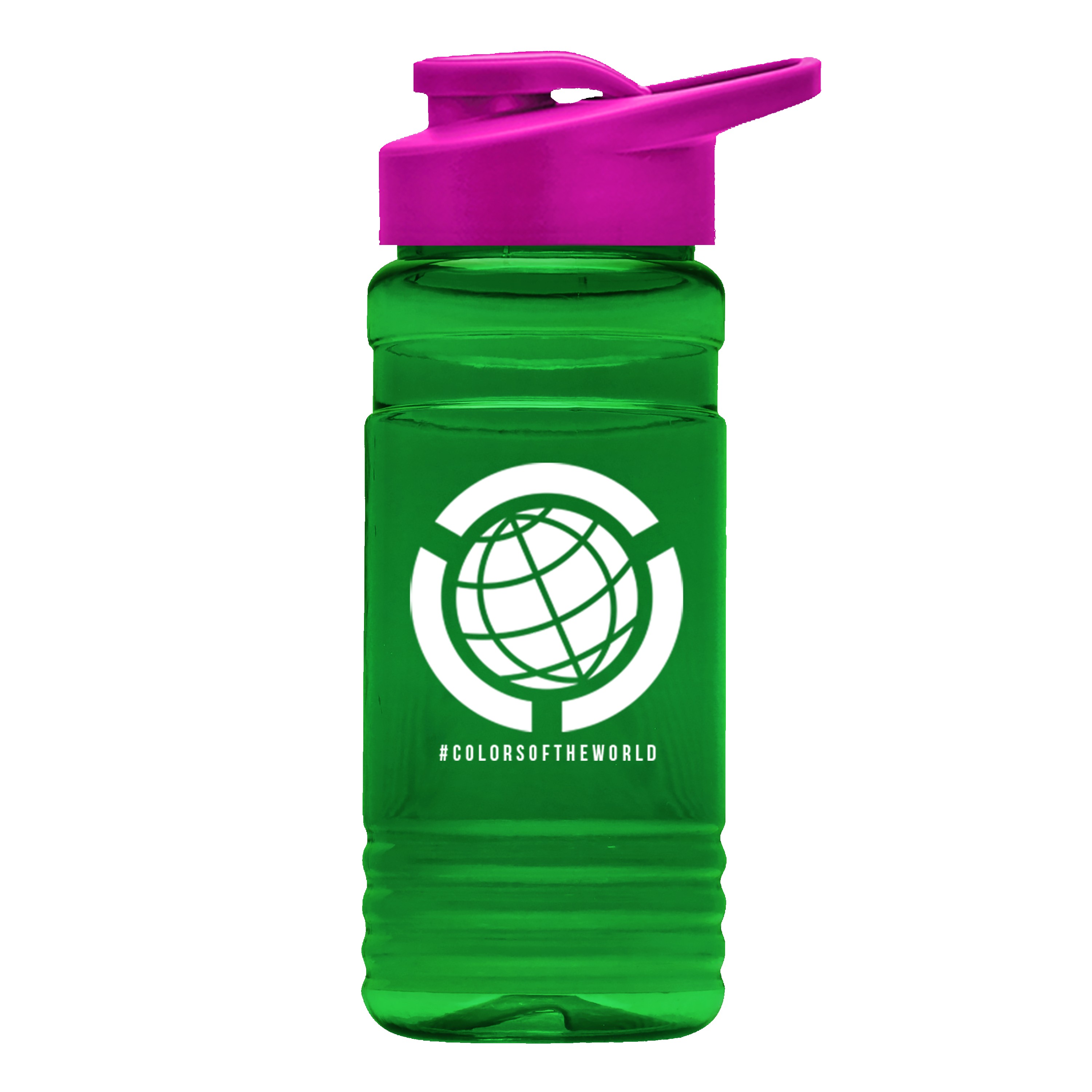 Picture of Garyline® RPET Bottle with Drink-Thru Lid - 20 oz.