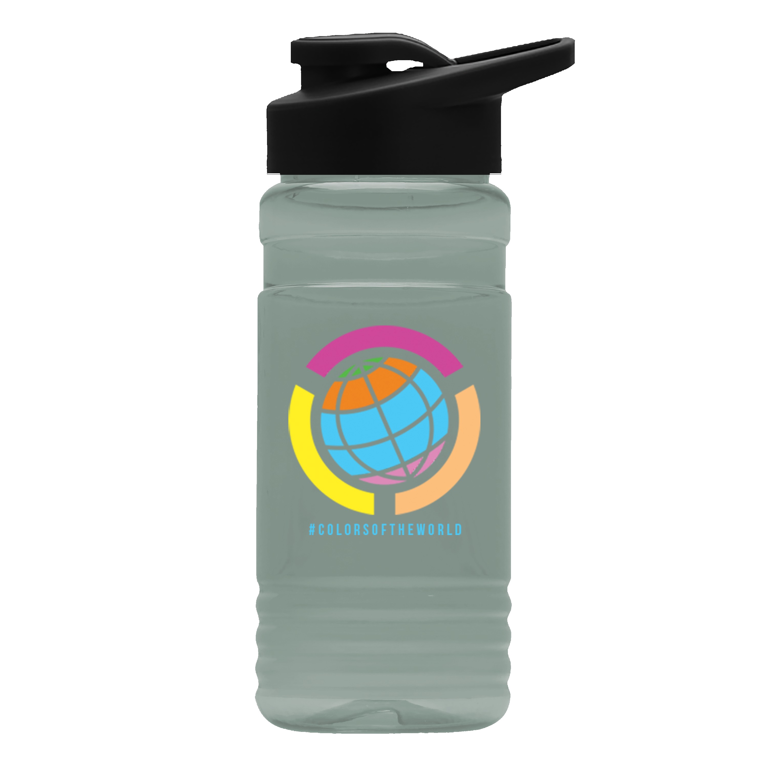 Picture of Garyline® RPET Bottle with Drink-Thru Lid - 20 oz.