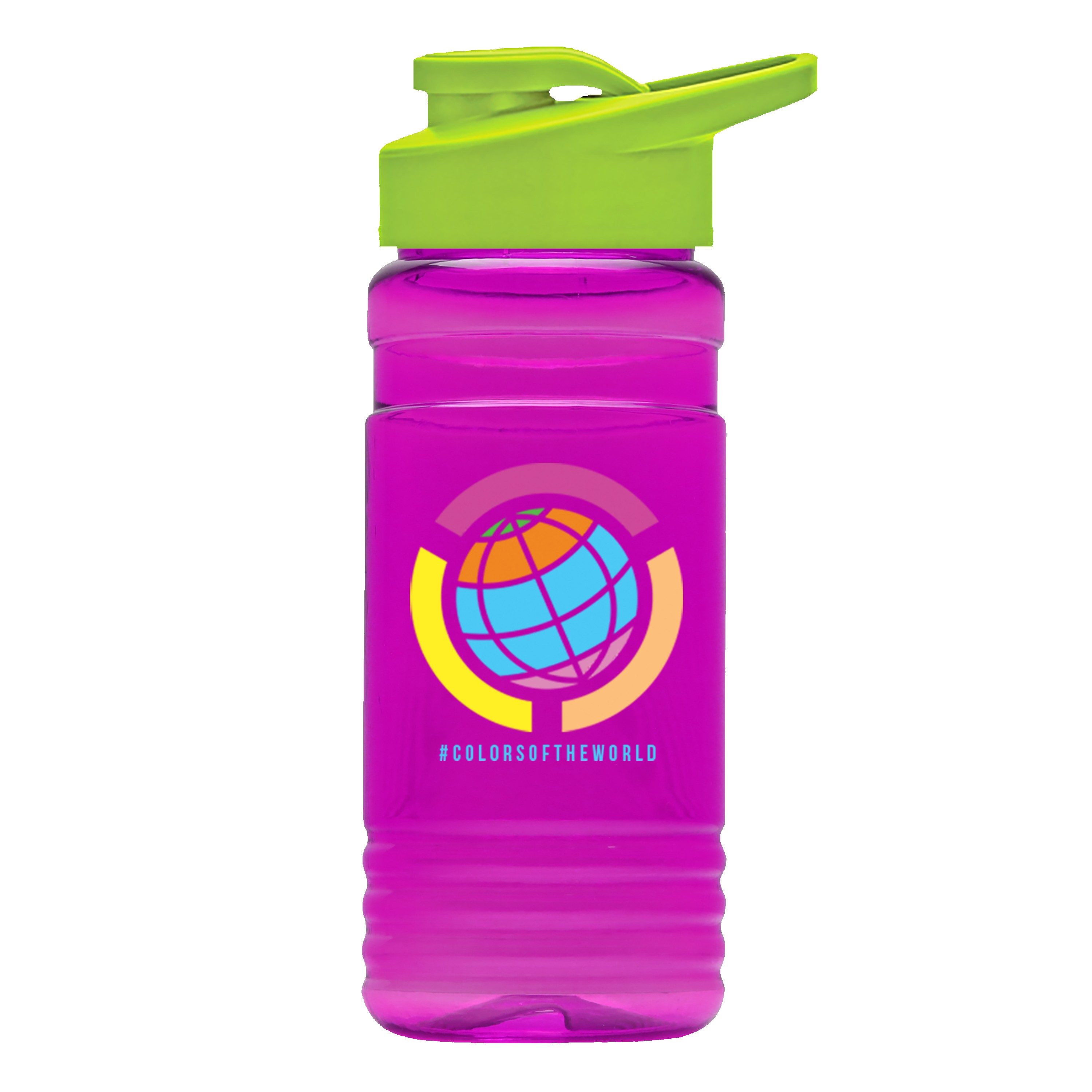 Picture of Garyline® RPET Bottle with Drink-Thru Lid - 20 oz.