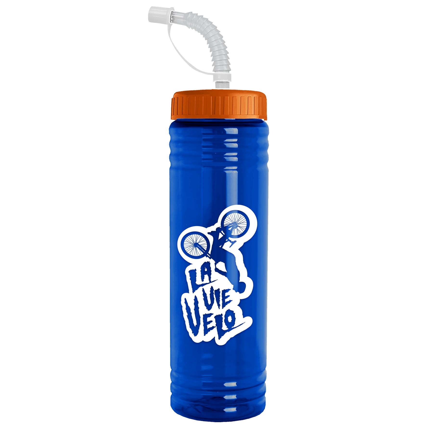 Picture of Garyline® Slim Fit RPET Bottle with Straw Lid - 24 oz.
