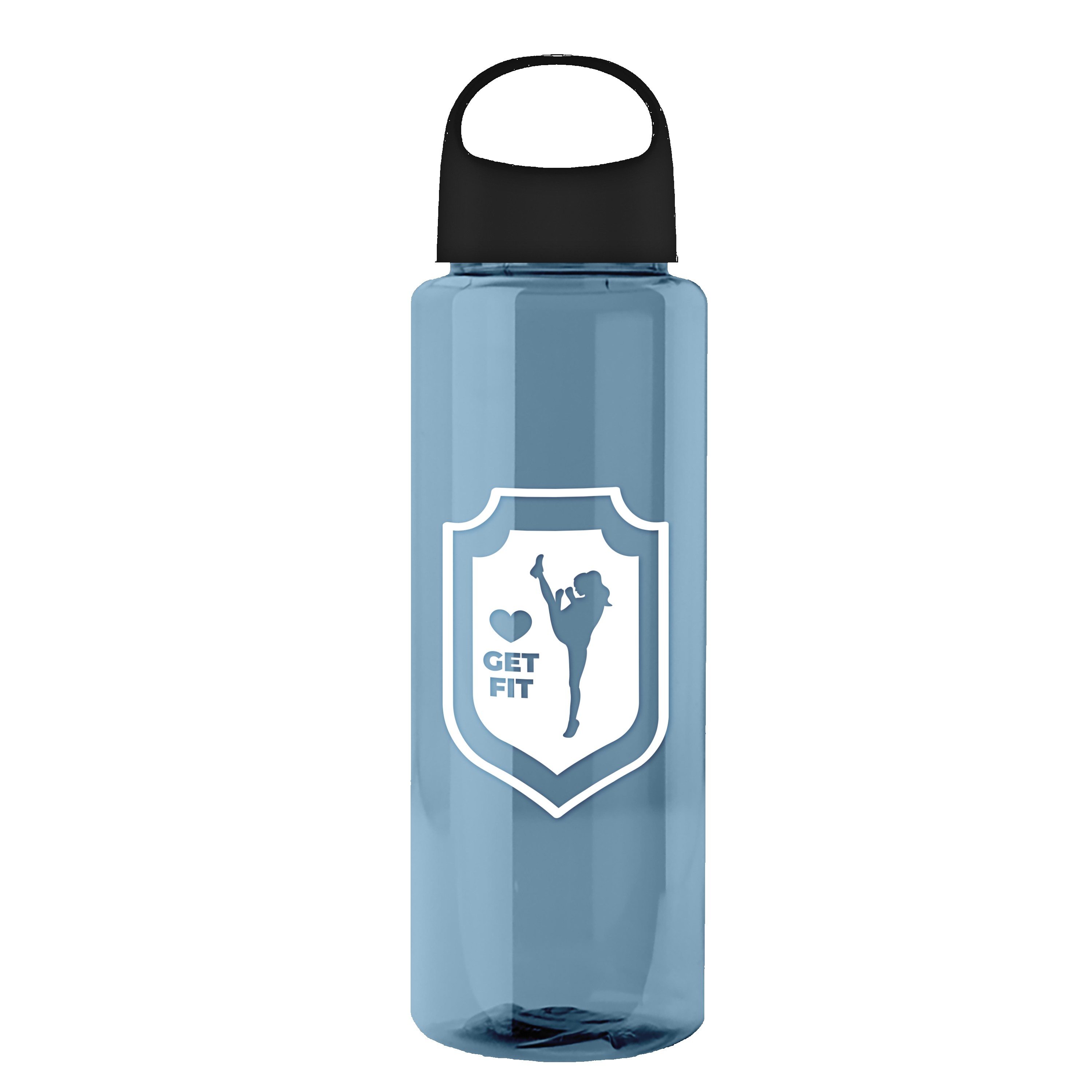 Picture of Garyline® Slim Fit RPET Bottle with Oval Crest Lid - 32 oz.