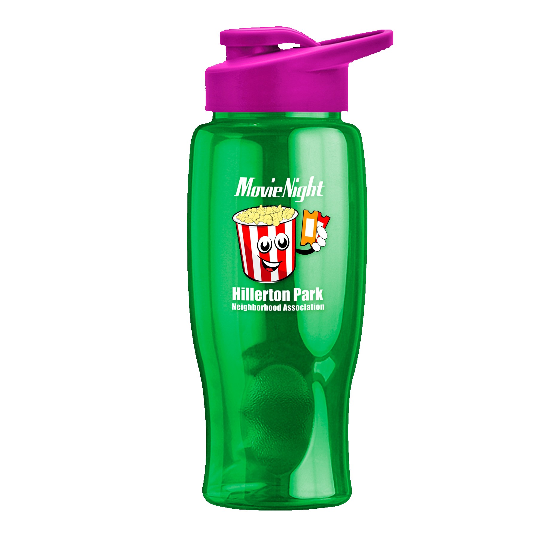 Picture of Garyline® Poly+ Bottle with Drink-Thru Lid - 27 oz.