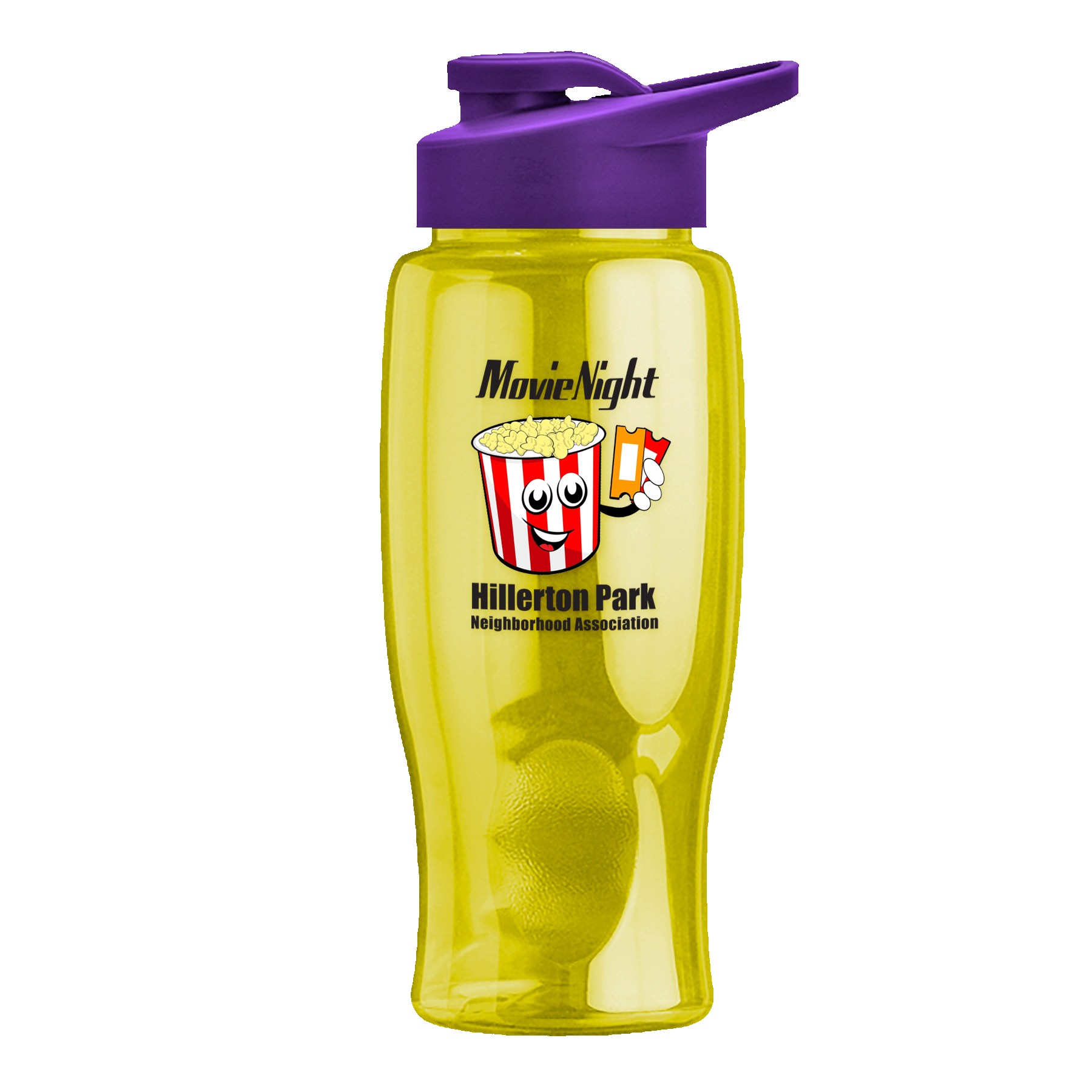Picture of Garyline® Poly+ Bottle with Drink-Thru Lid - 27 oz.