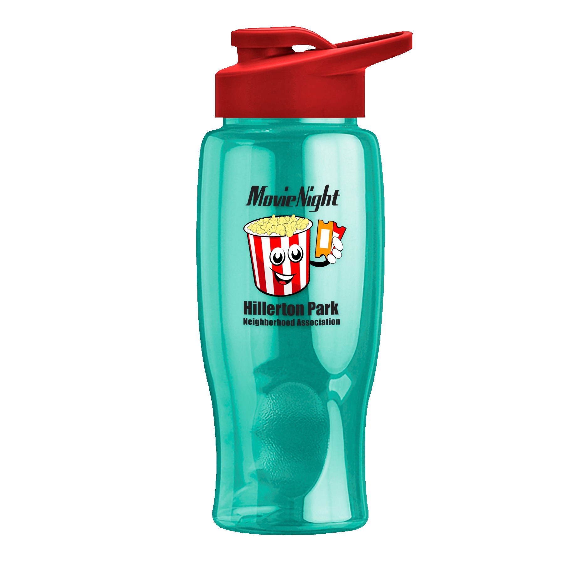 Picture of Garyline® Poly+ Bottle with Drink-Thru Lid - 27 oz.