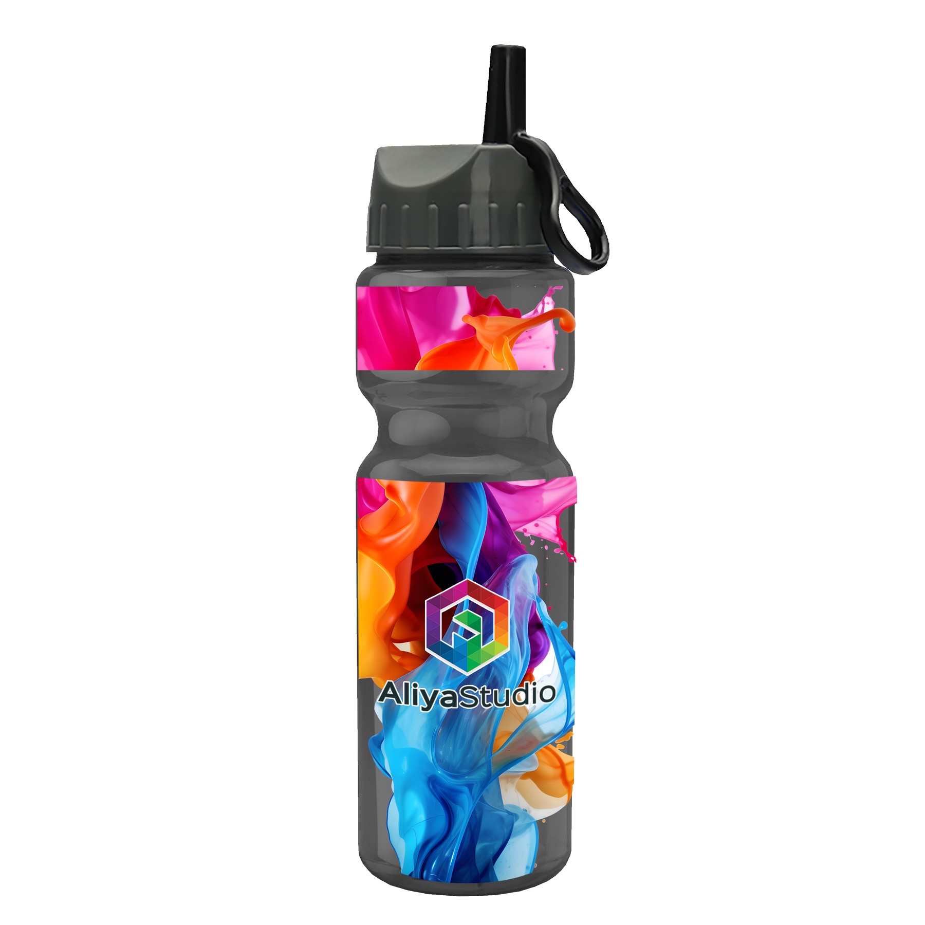 Picture of Garyline® Champ Bottle with Ring-Straw Lid - 28 oz.