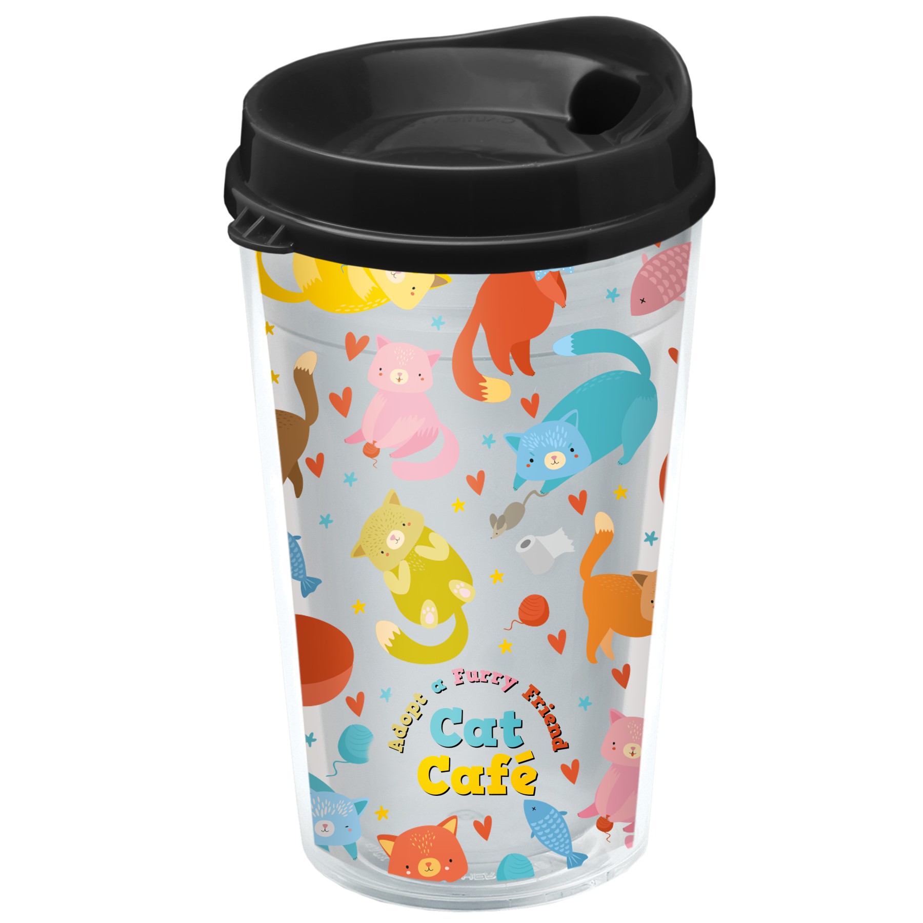 Picture of Garyline® Transparent Tumbler with Sip Lid and Full-Color Insert - 16 oz.