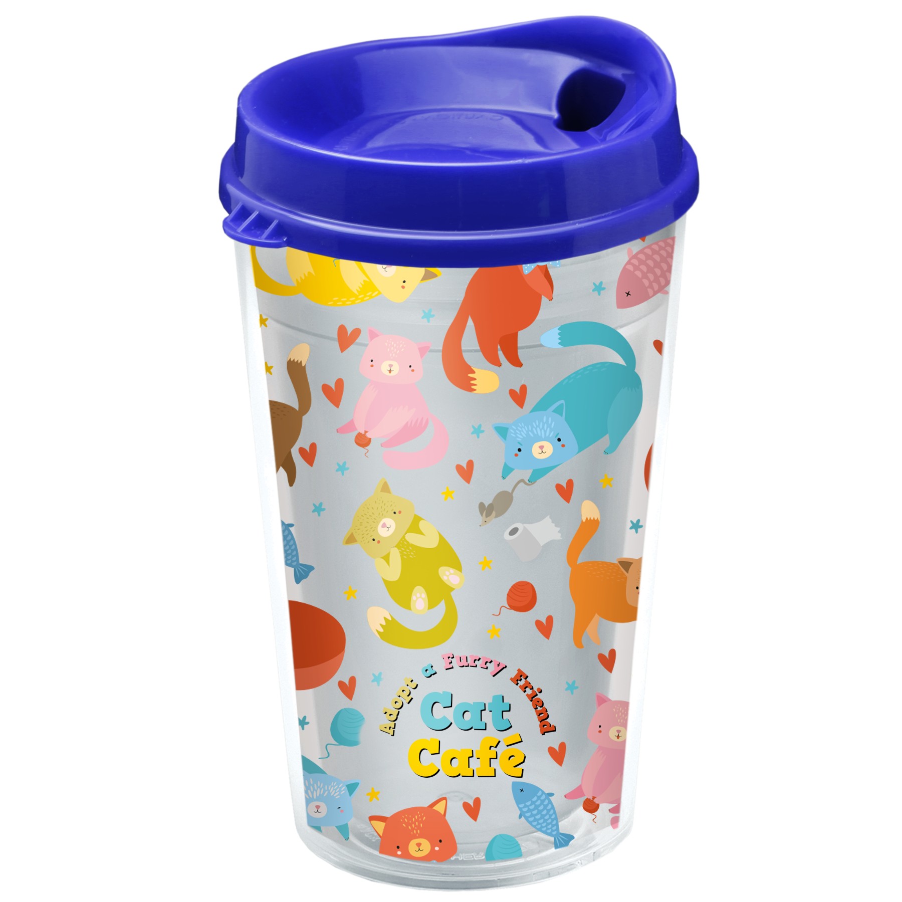 Picture of Garyline® Transparent Tumbler with Sip Lid and Full-Color Insert - 16 oz.