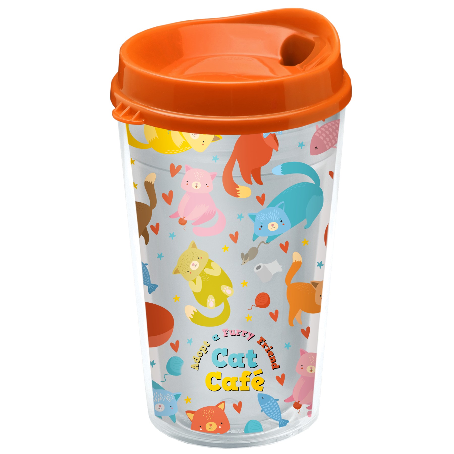 Picture of Garyline® Transparent Tumbler with Sip Lid and Full-Color Insert - 16 oz.