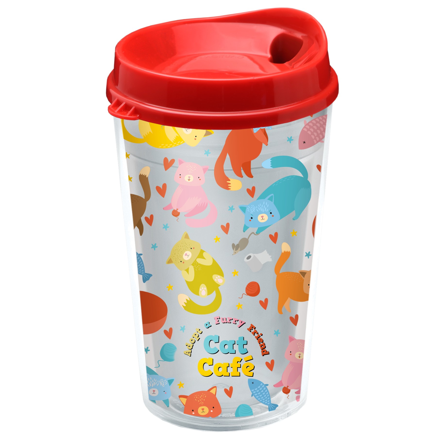 Picture of Garyline® Transparent Tumbler with Sip Lid and Full-Color Insert - 16 oz.