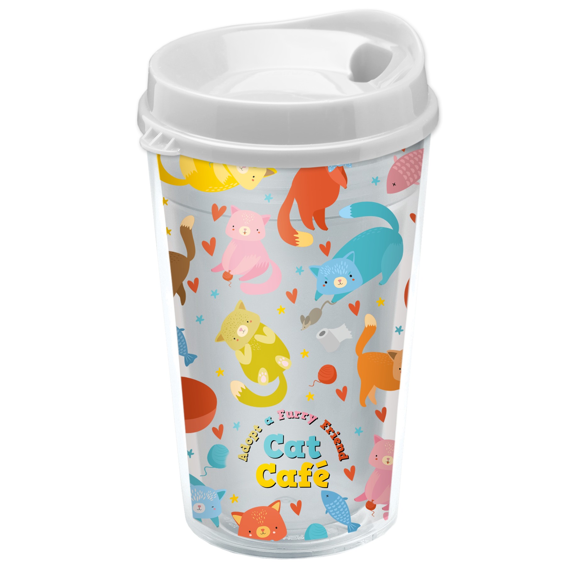 Picture of Garyline® Transparent Tumbler with Sip Lid and Full-Color Insert - 16 oz.