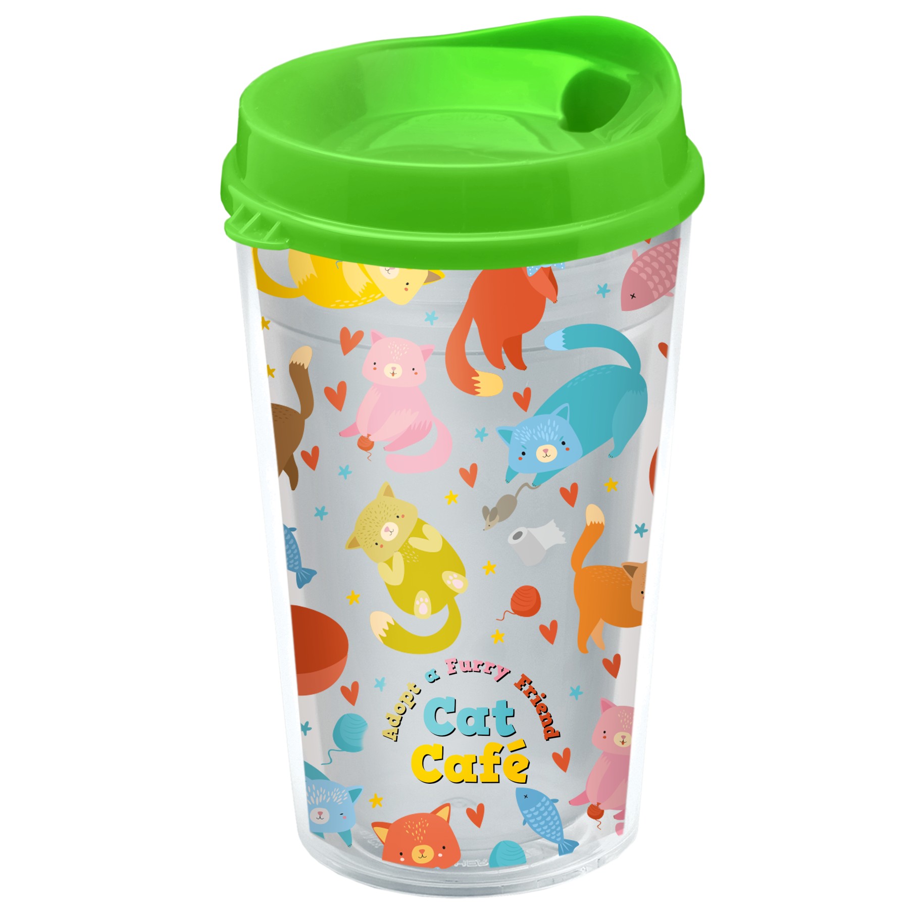 Picture of Garyline® Transparent Tumbler with Sip Lid and Full-Color Insert - 16 oz.