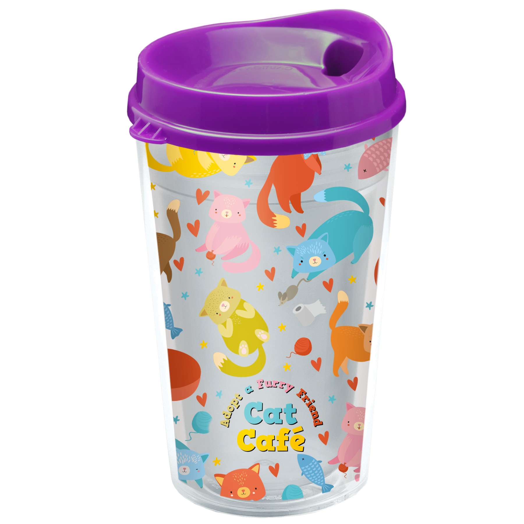 Picture of Garyline® Transparent Tumbler with Sip Lid and Full-Color Insert - 16 oz.