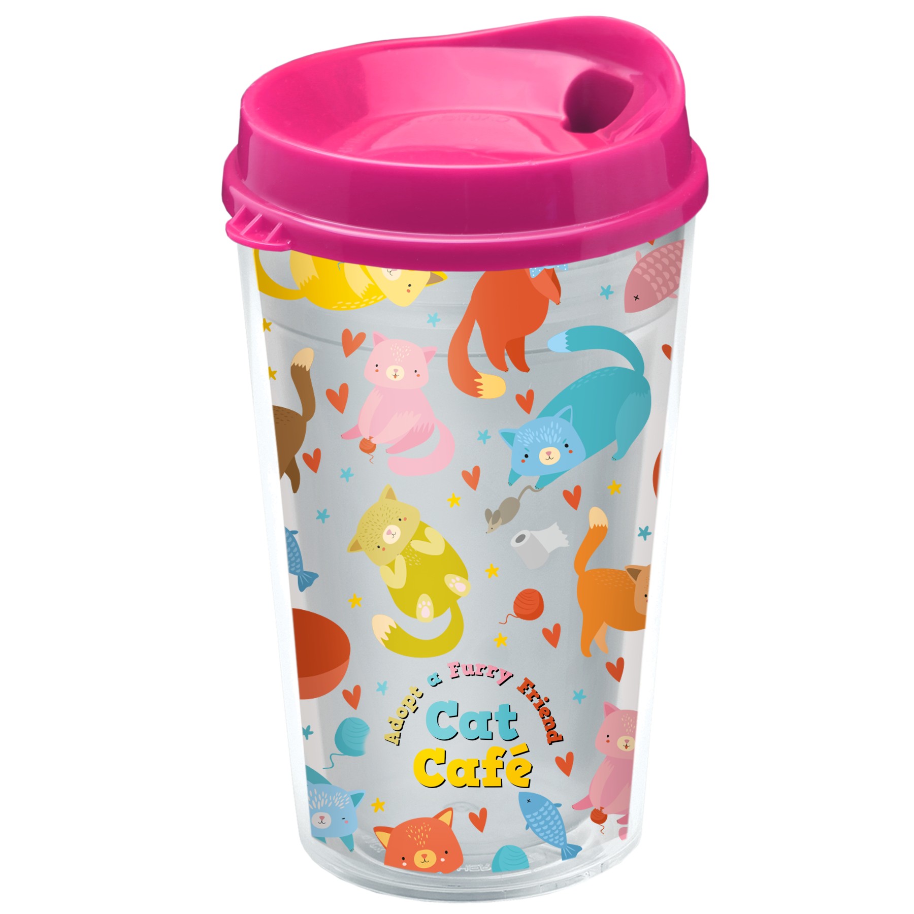 Picture of Garyline® Transparent Tumbler with Sip Lid and Full-Color Insert - 16 oz.