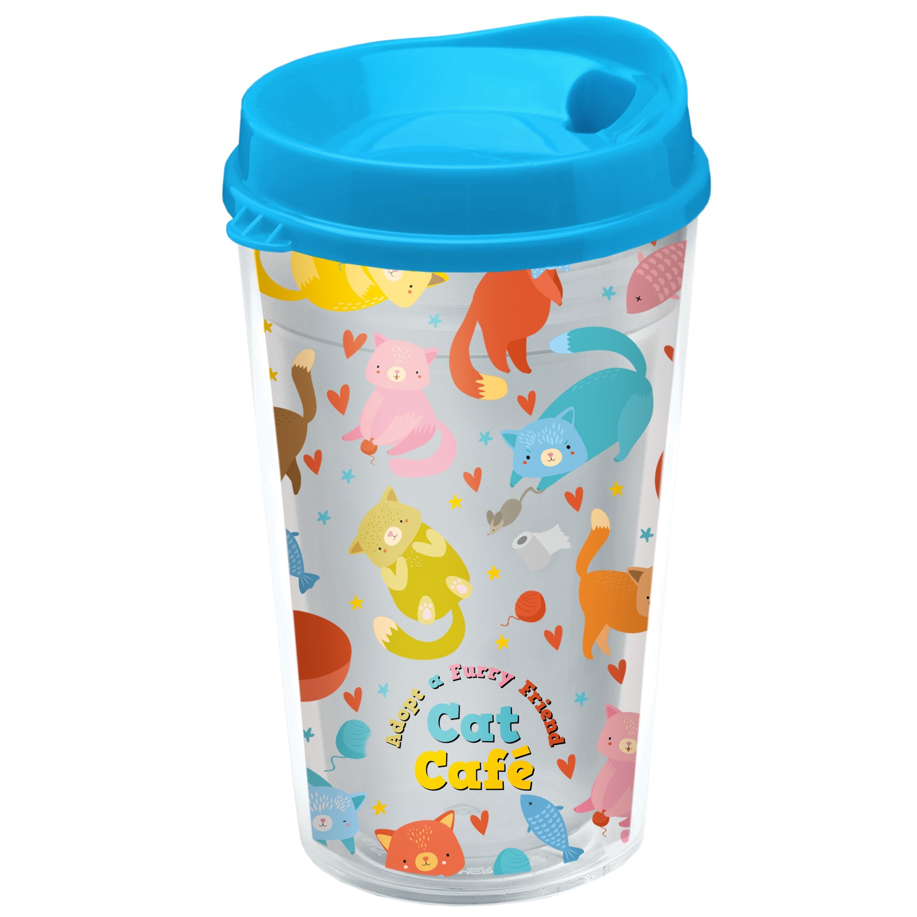 Picture of Garyline® Transparent Tumbler with Sip Lid and Full-Color Insert - 16 oz.